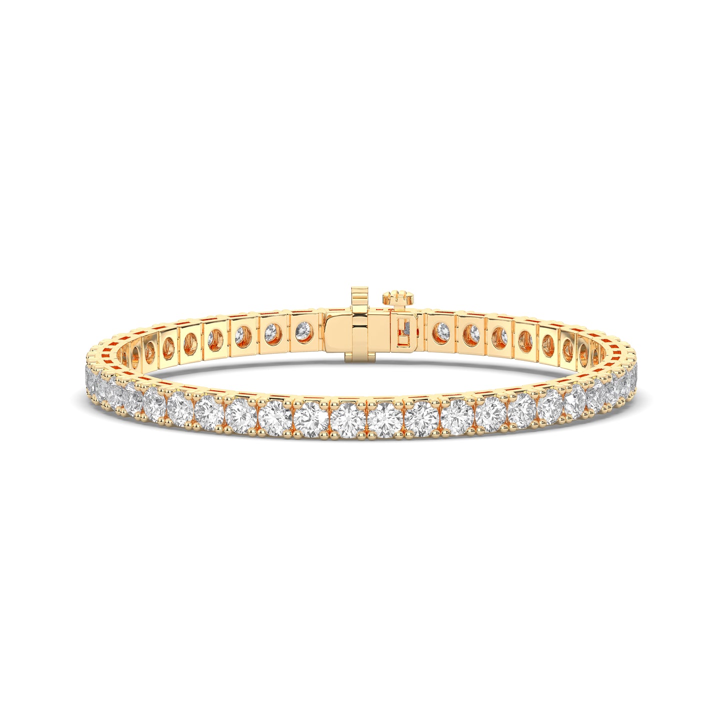 Round Classic Tennis Bracelet - 8.85 CTTW - Round Diamond - 14K Rose Gold