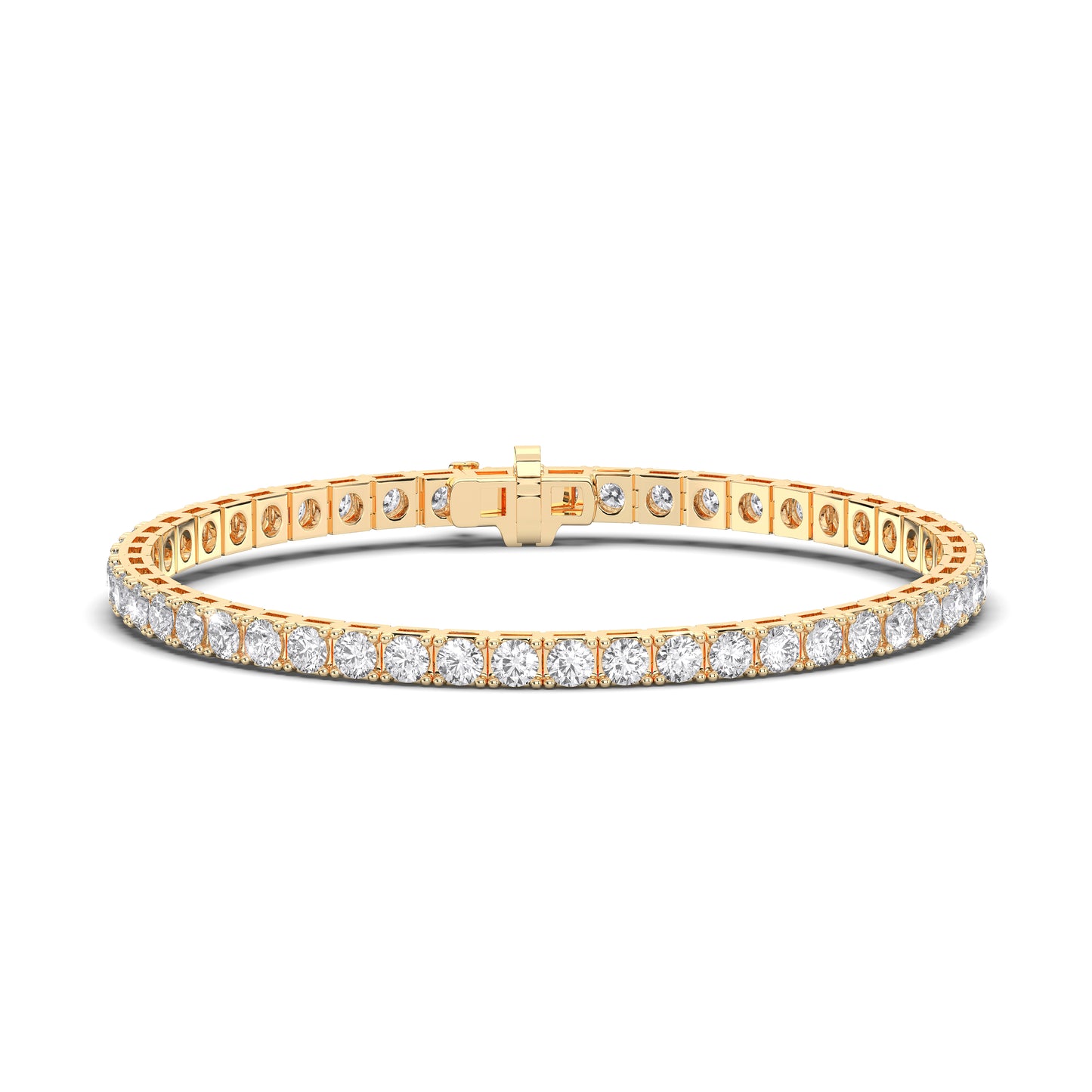 Round Classic Tennis Bracelet - 9.00 CTTW - Round Diamond - 14K Rose Gold