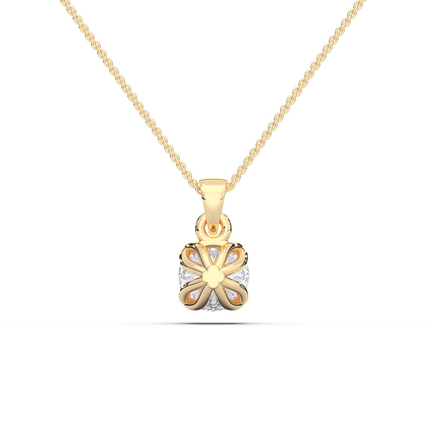 Solitaire Pendants - 0.50 CTTW - Round Diamond - 14K Rose Gold