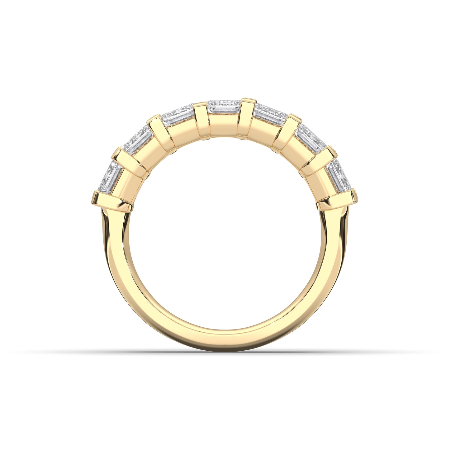 Anniversary Band - 0.70 CTTW - Emerald Diamond - 14K Rose Gold