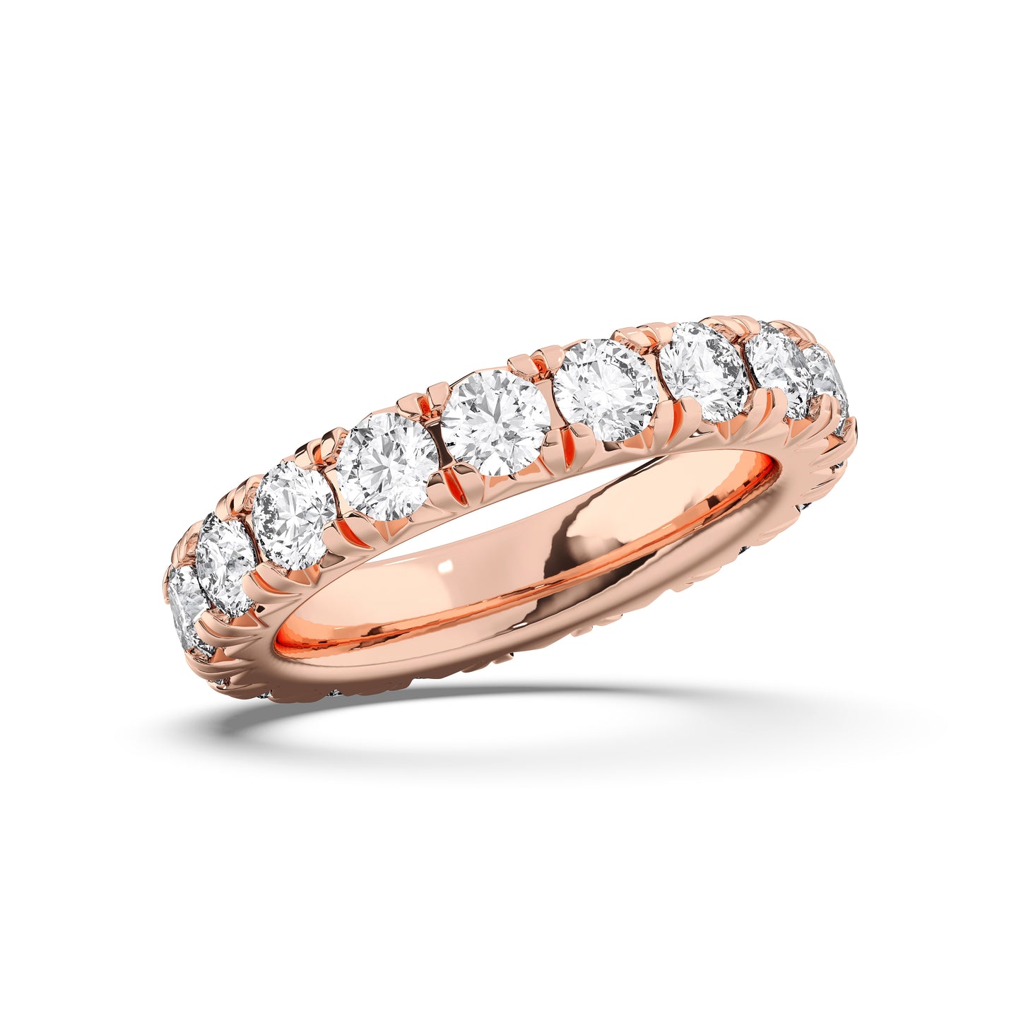 Eternity Band - 3.70 CTTW - Round Diamond - 14K Rose Gold