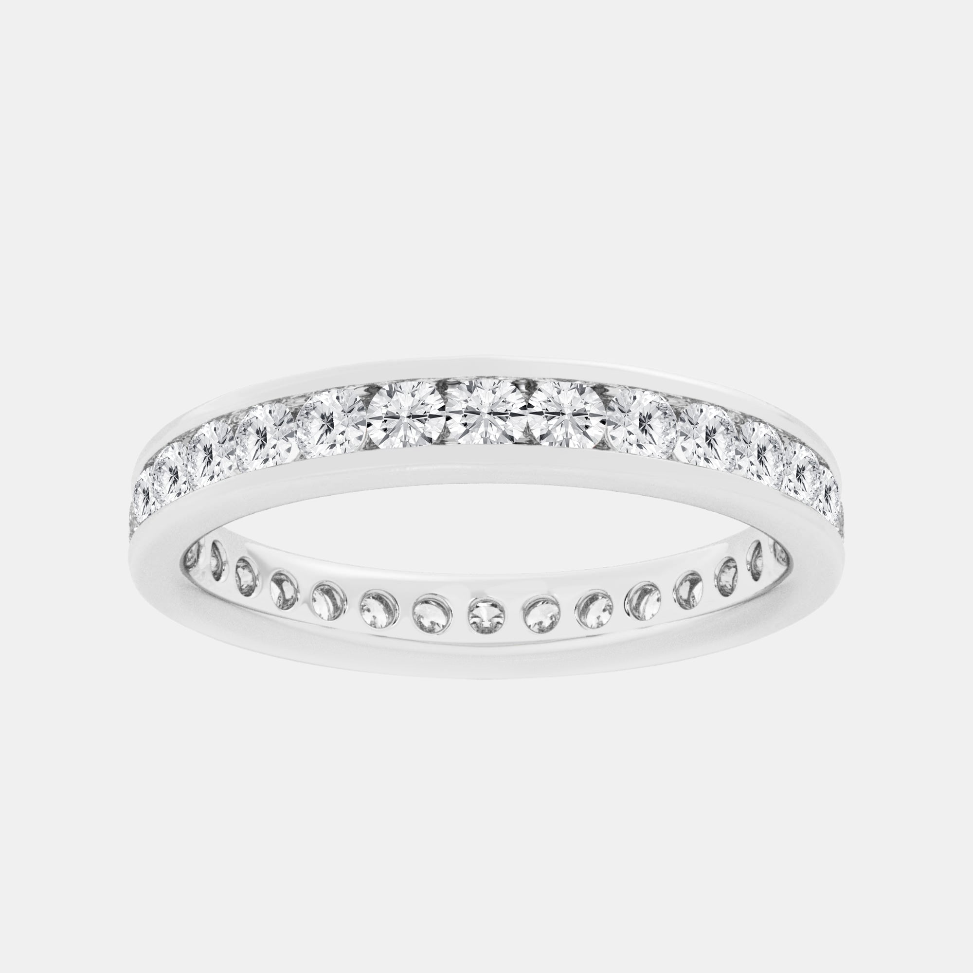 Round / 14K White Gold / D-F VS