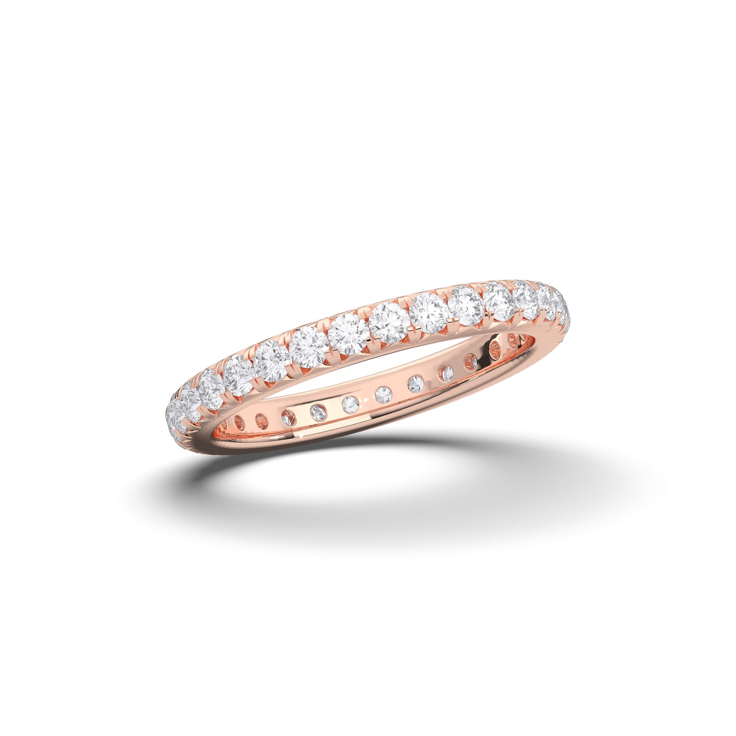 Eternity Band - 10.00 CTTW - Round Diamond - 14K Rose Gold