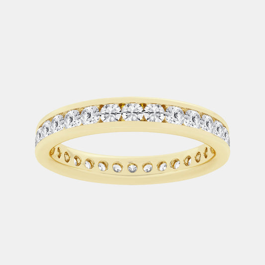 Channel Set Eternity Band - 1.20 CTTW - Round Diamond - 14K White Gold