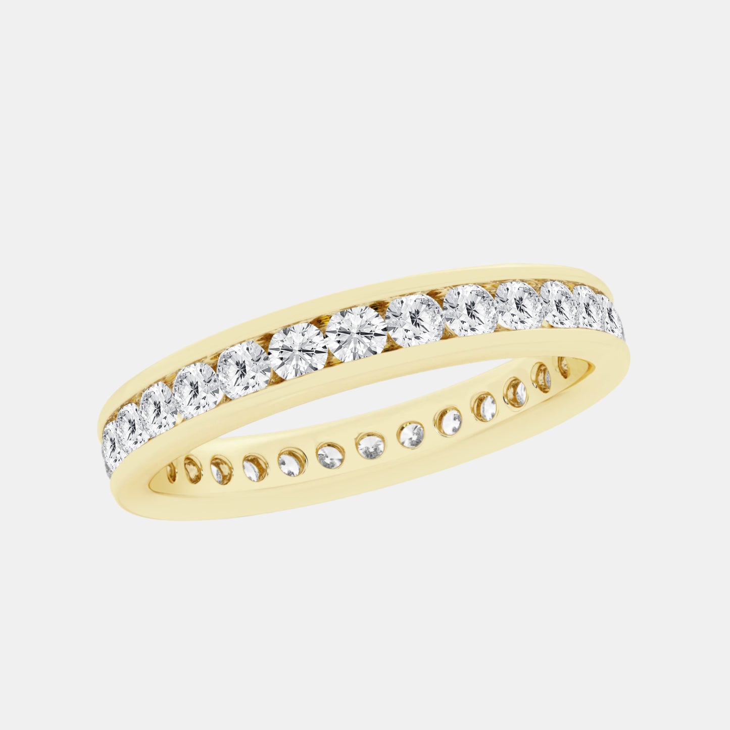 Channel Set Eternity Band - 1.20 CTTW - Round Diamond - 14K Rose Gold