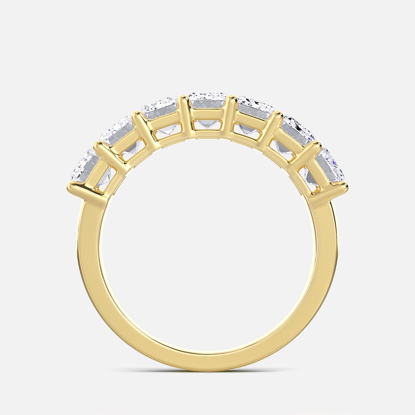 Seven Stone Radiant Anniversary Band - 1.70 CTTW - Radiant Diamond - 14K White Gold