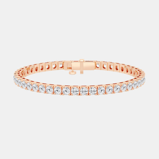 Lab Grown Diamonds Tennis Bracelet - 2.00 CTTW - Round Diamond - 14K Rose Gold