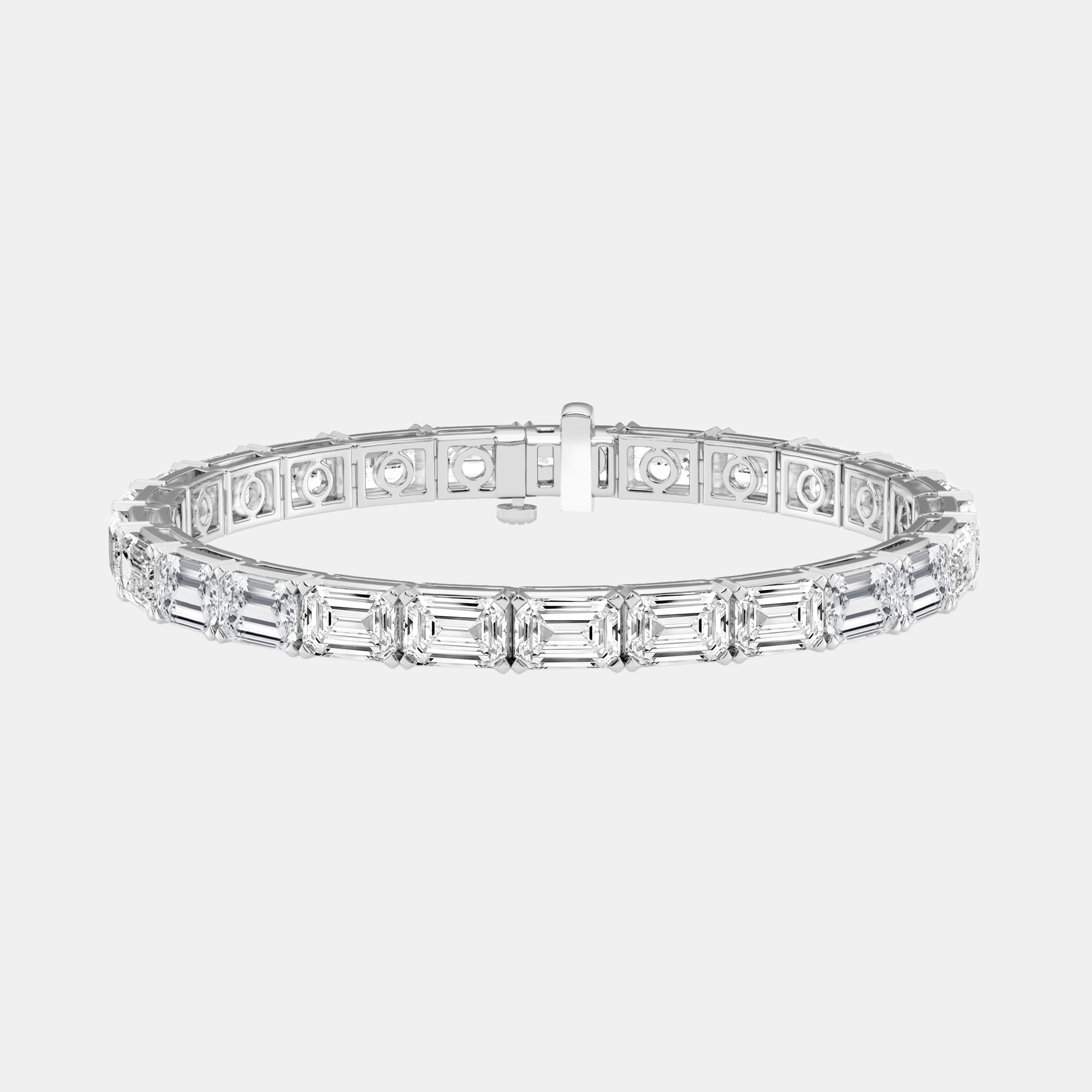 Emerald / 18K White Gold / D-F VS