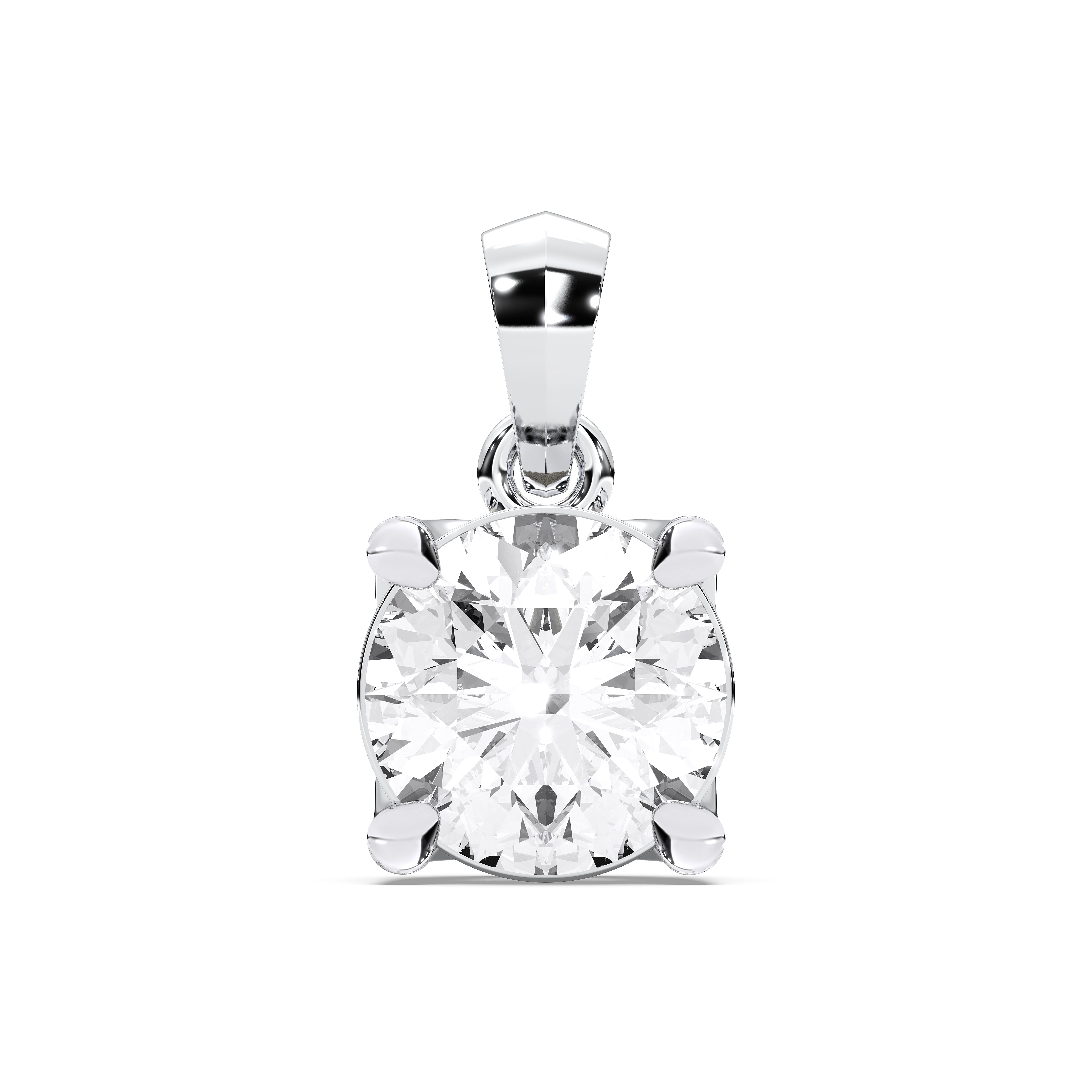 Round / 14K White Gold / D-F VS