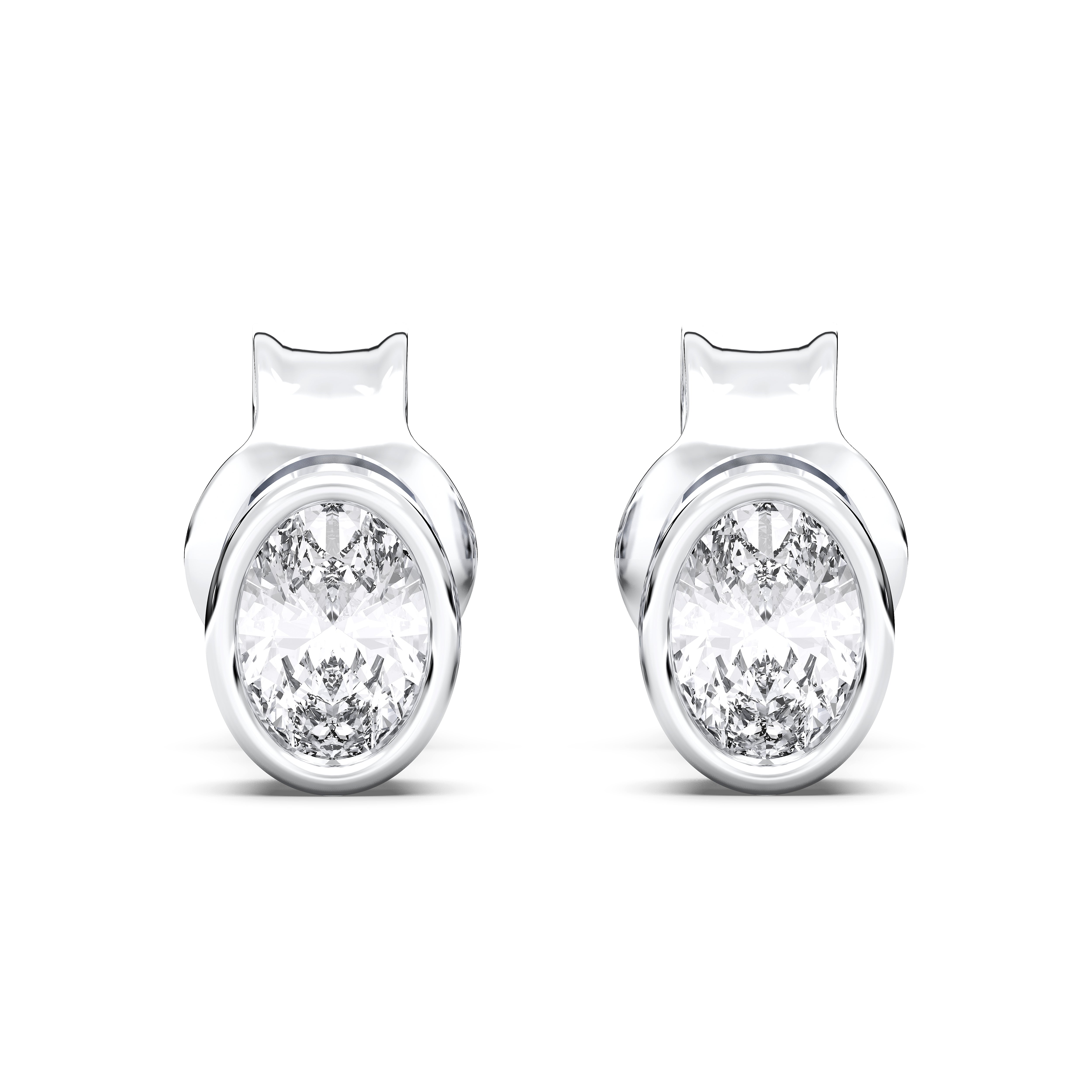 Oval / 14K White Gold / D-F VS