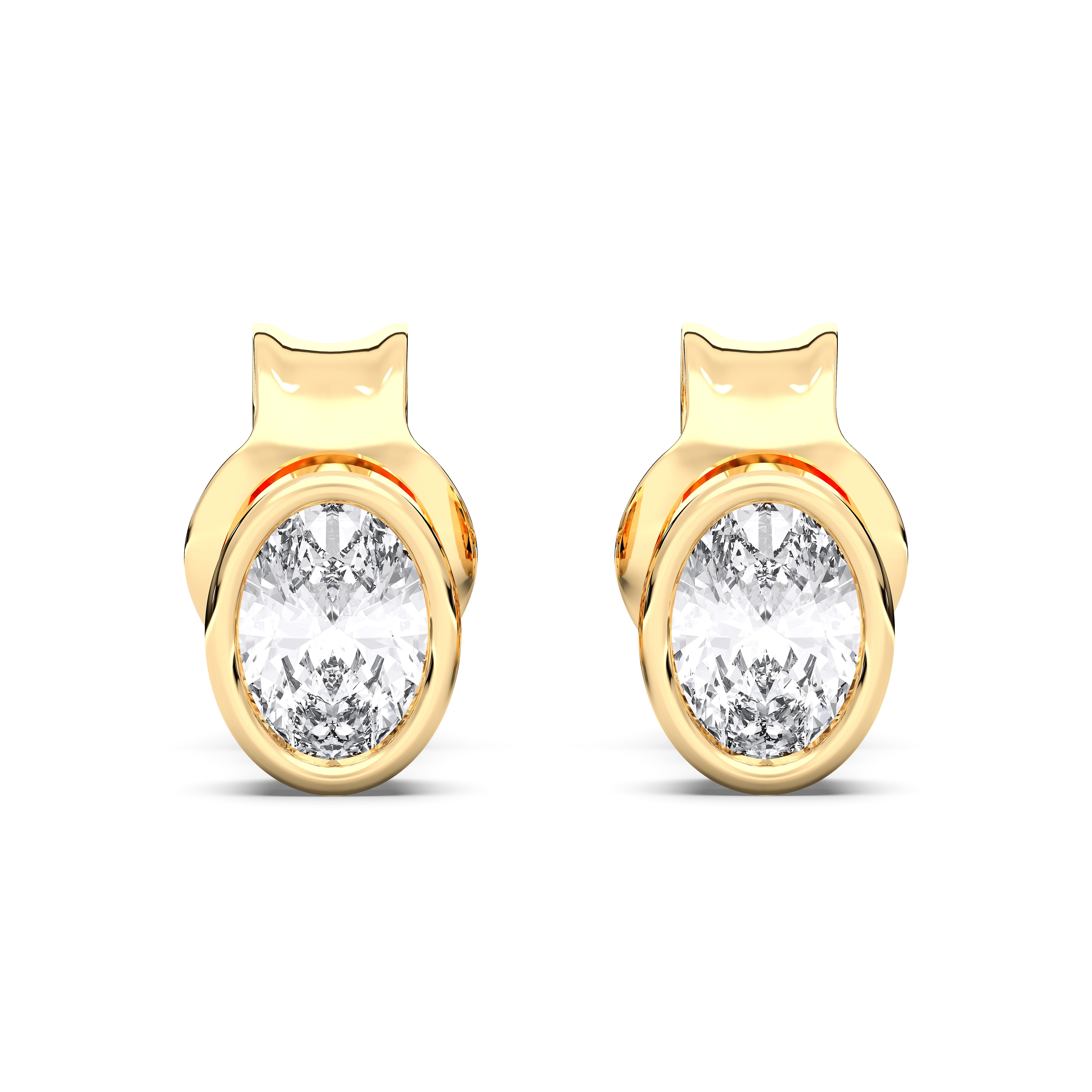 Oval / 14K Yellow Gold / D-F VS