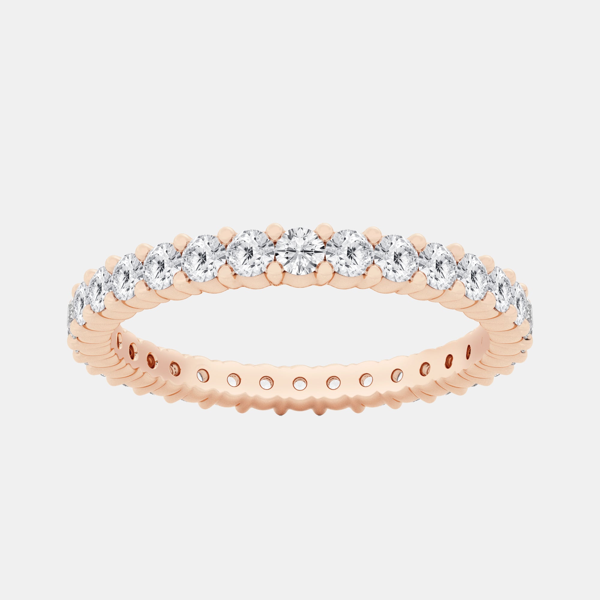Round / 14K Rose Gold / D-F VS