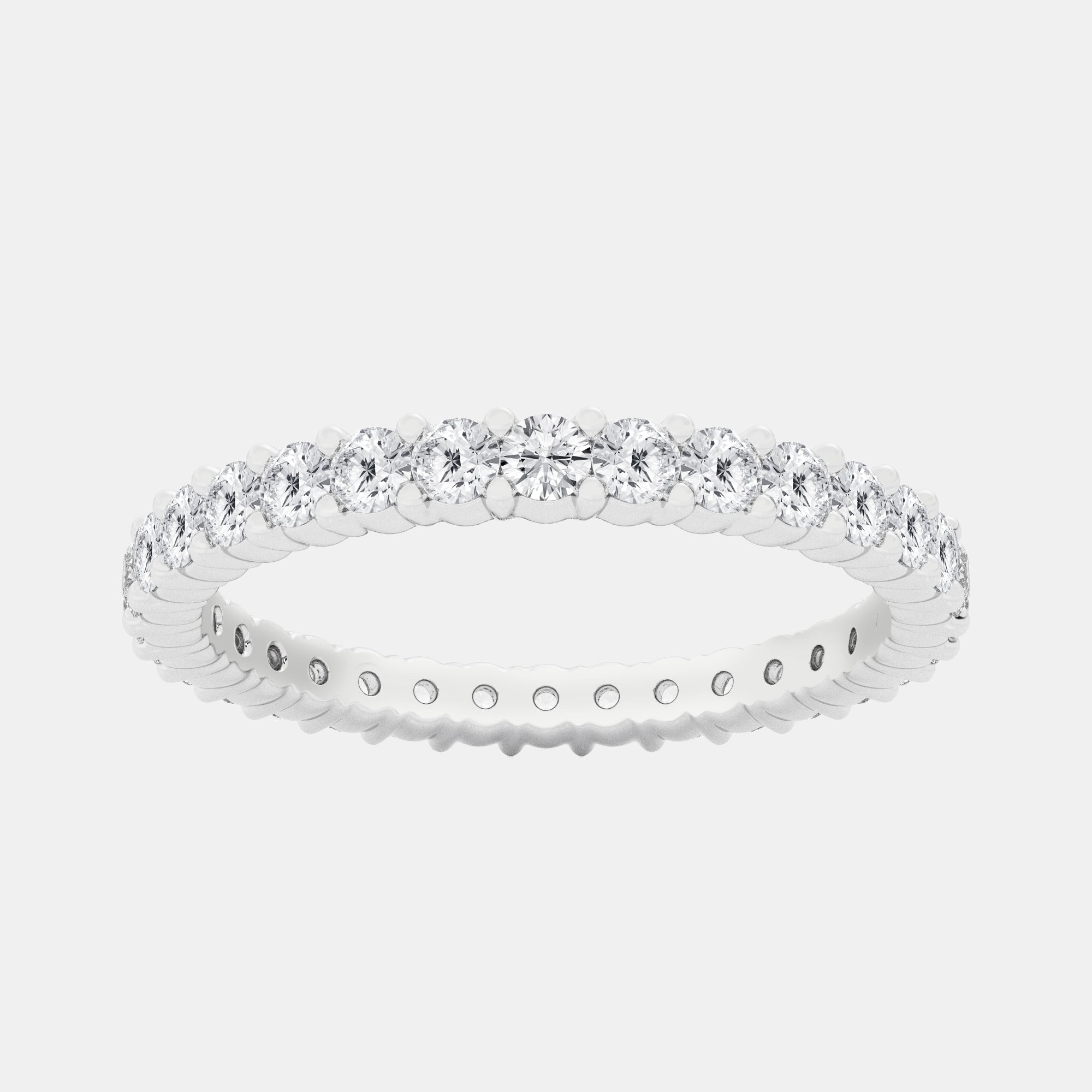 Round / 14K White Gold / D-F VS