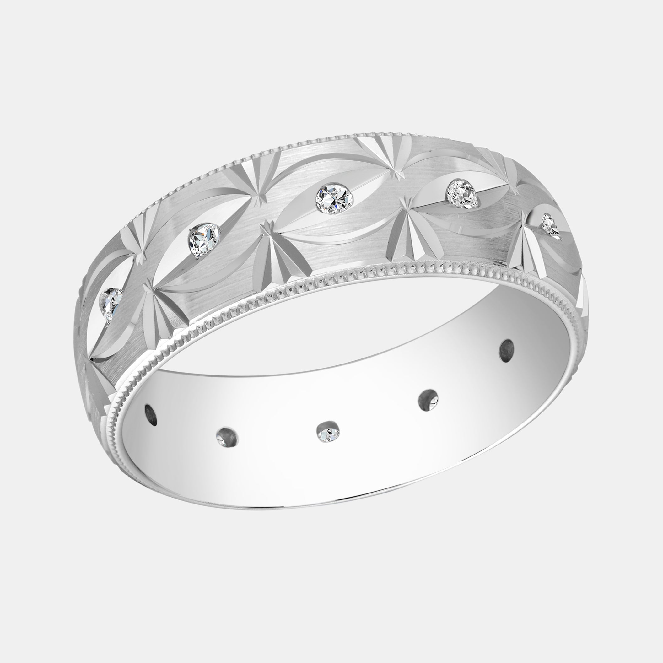 Round / 14K White Gold / D-F VS