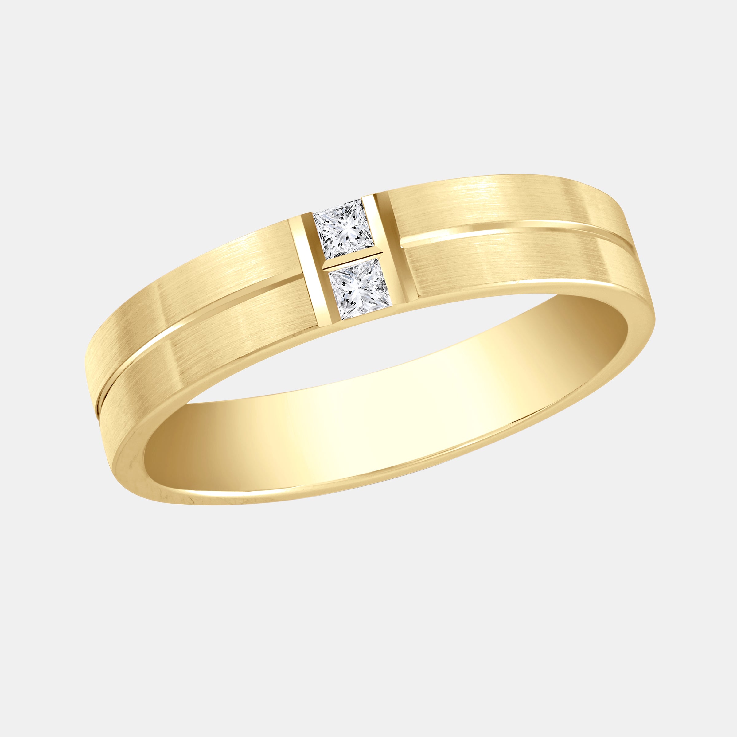 Princess / 14K Yellow Gold / D-F VS
