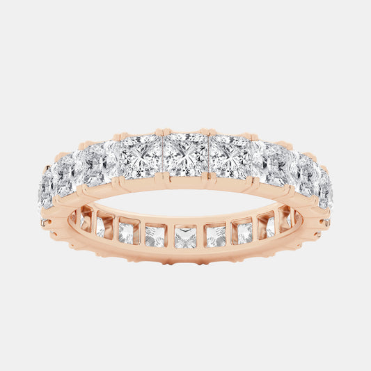 Princess Eternity Band - 3.00 CTTW - Princess Diamond - 14K Rose Gold