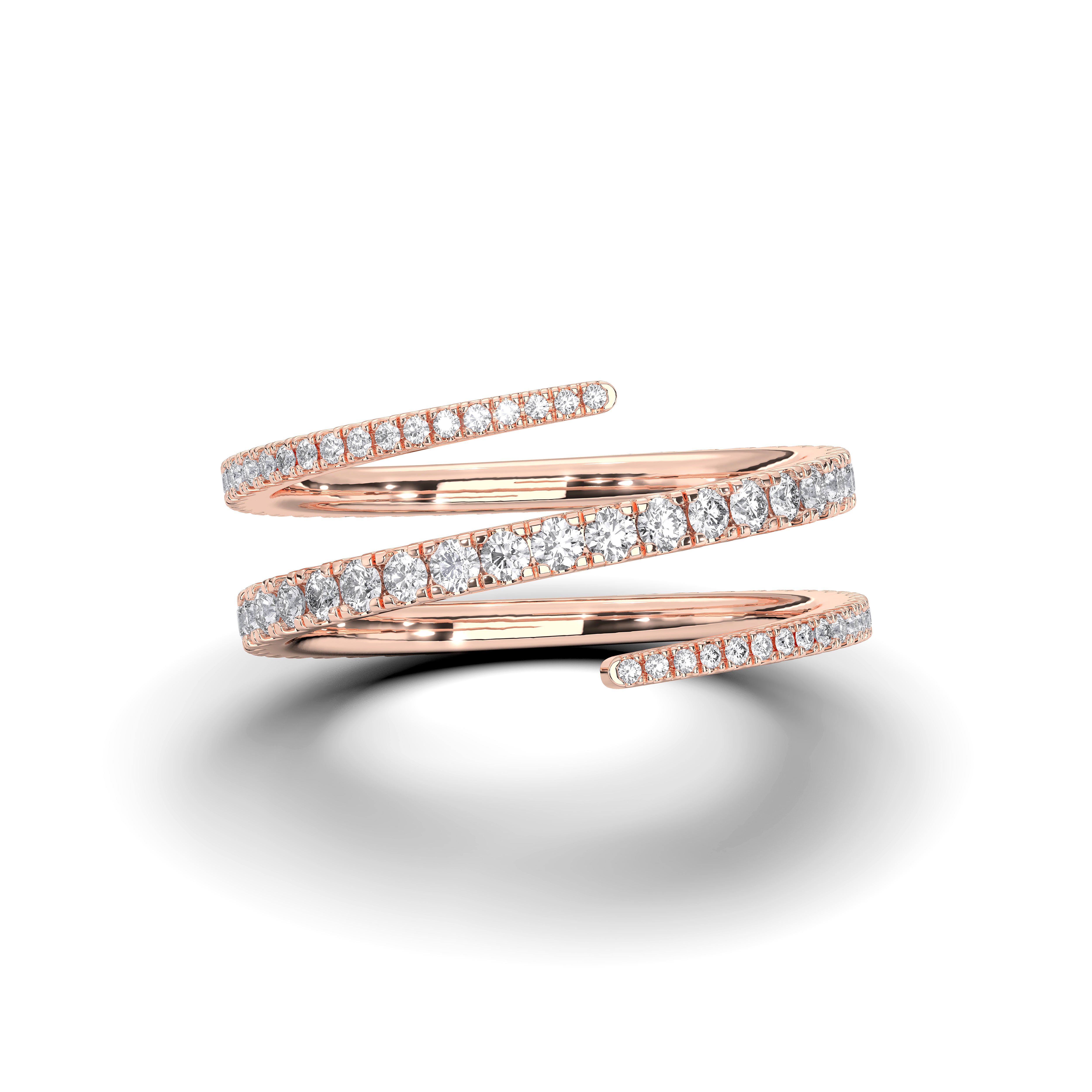 Round / 14K Rose Gold / D-F VS