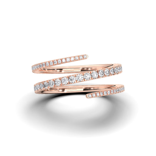 K J R11360 Diamond Ring - 4.00 CTTW - Round Diamond - 14K White Gold