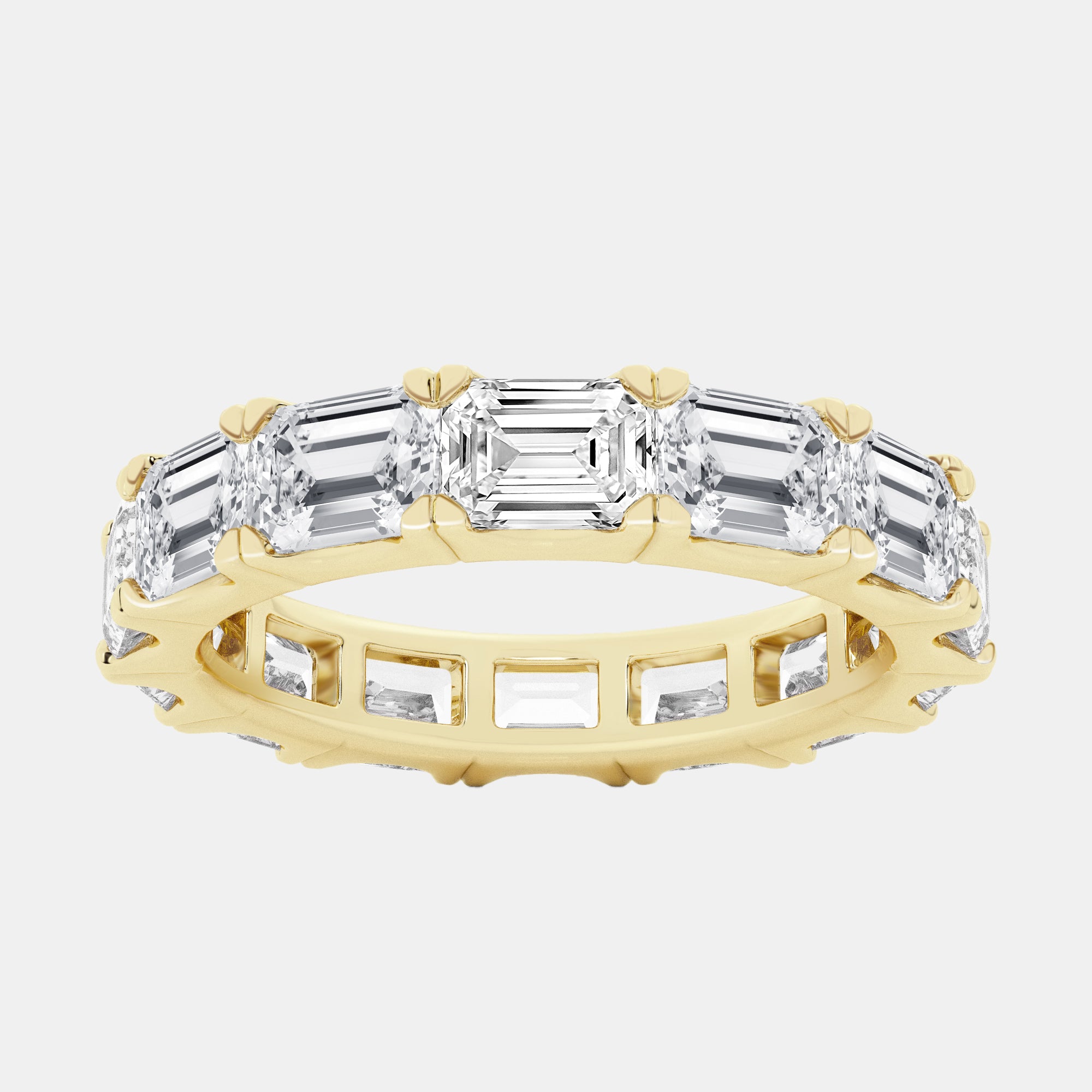 Emerald / 14K Yellow Gold / D-F VS