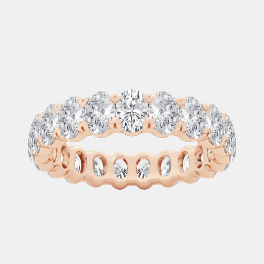 Oval Eternity Band - 2.85 CTTW - Oval Diamond - 14K Yellow Gold