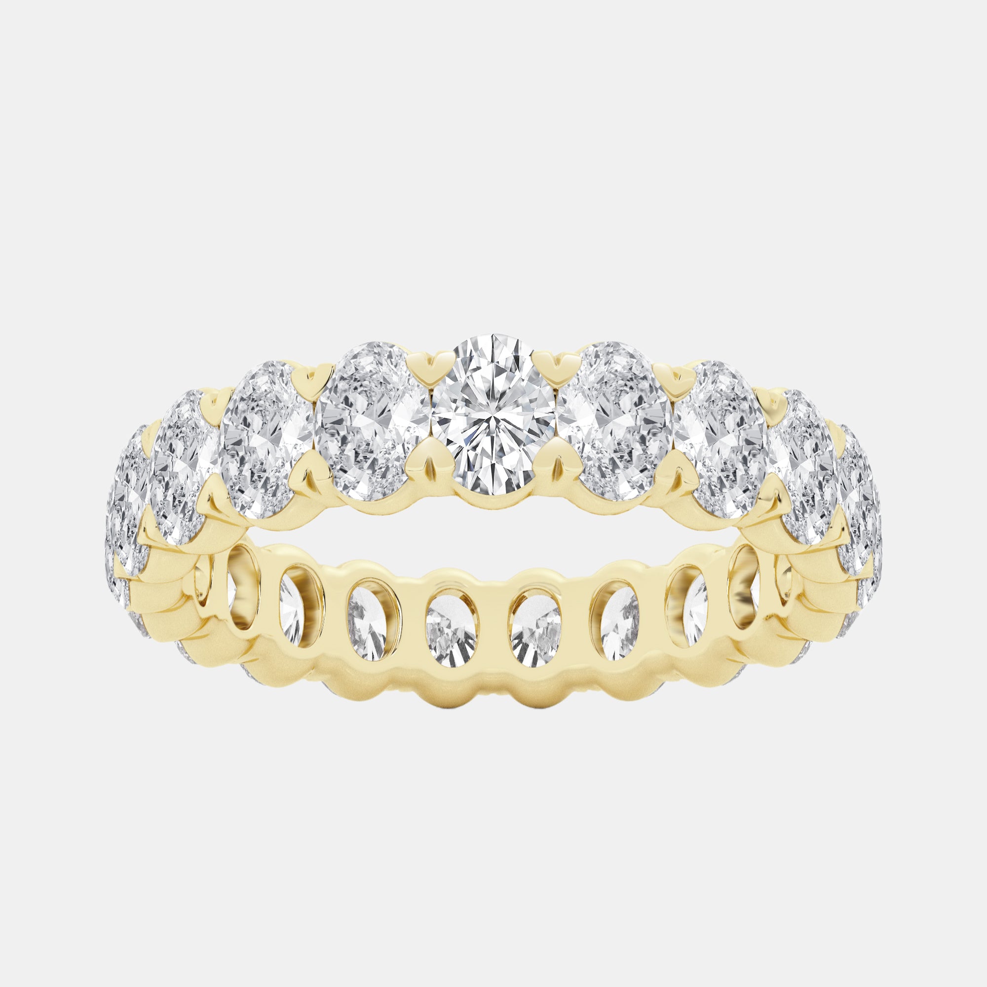 Oval / 14K Yellow Gold / D-F VS