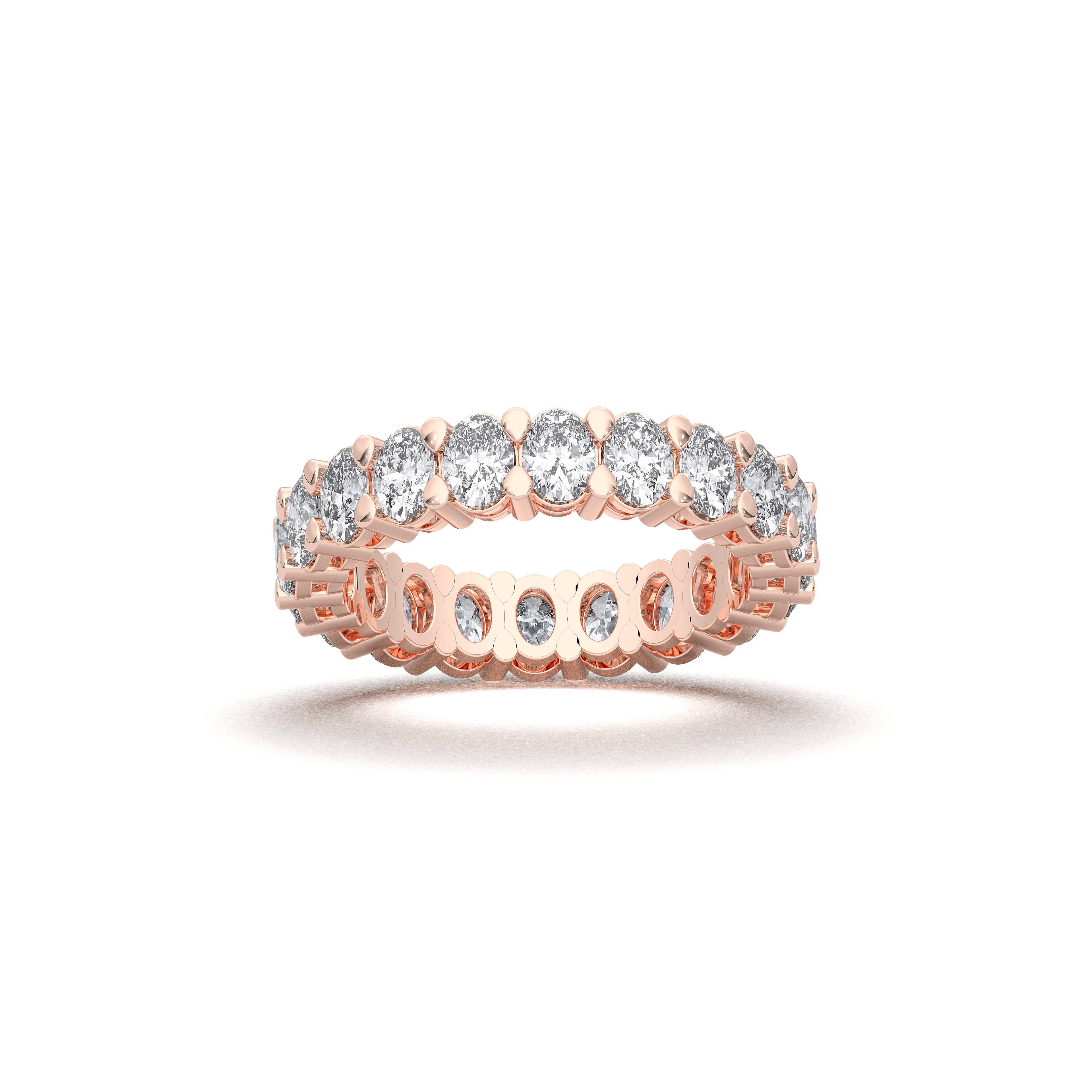 Oval / 14K Rose Gold / D-F VS
