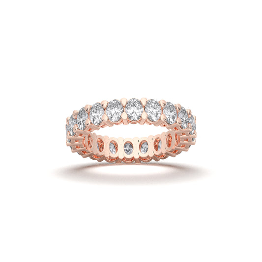 Eternity Band - 2.00 CTTW - Oval Diamond - 14K Rose Gold