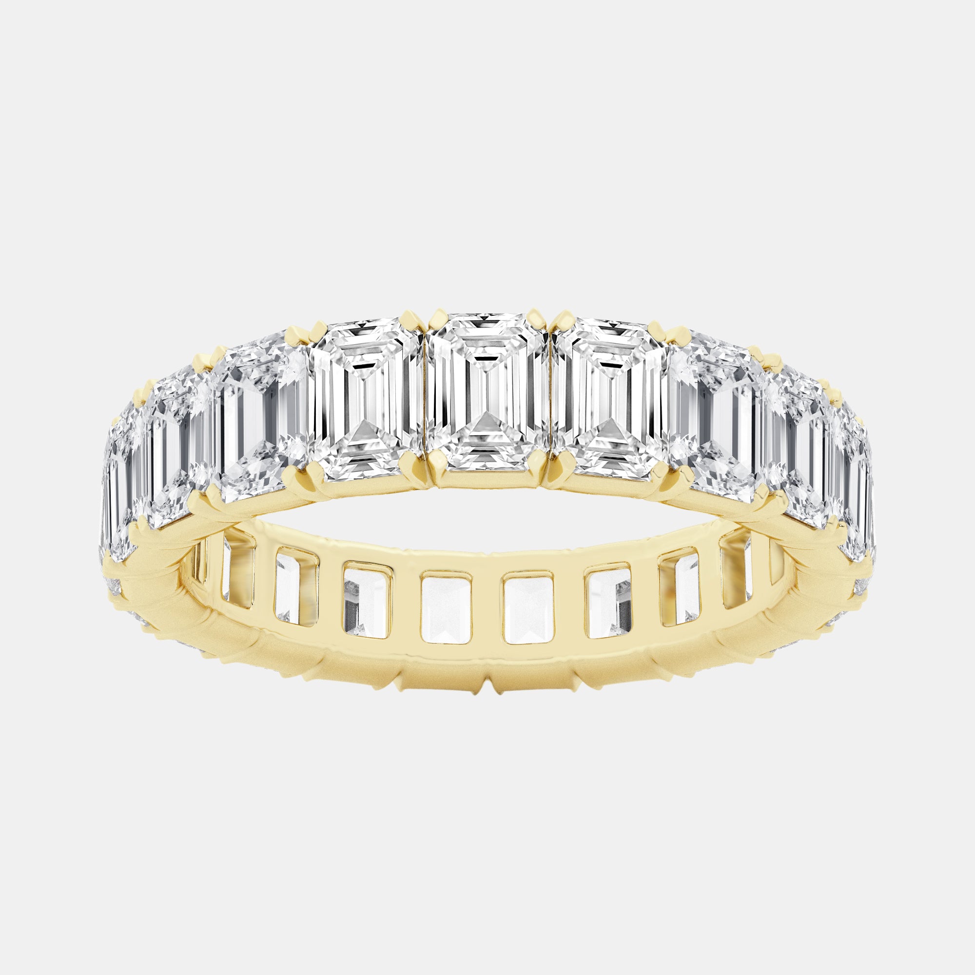 Emerald / 14K Yellow Gold / D-F VS