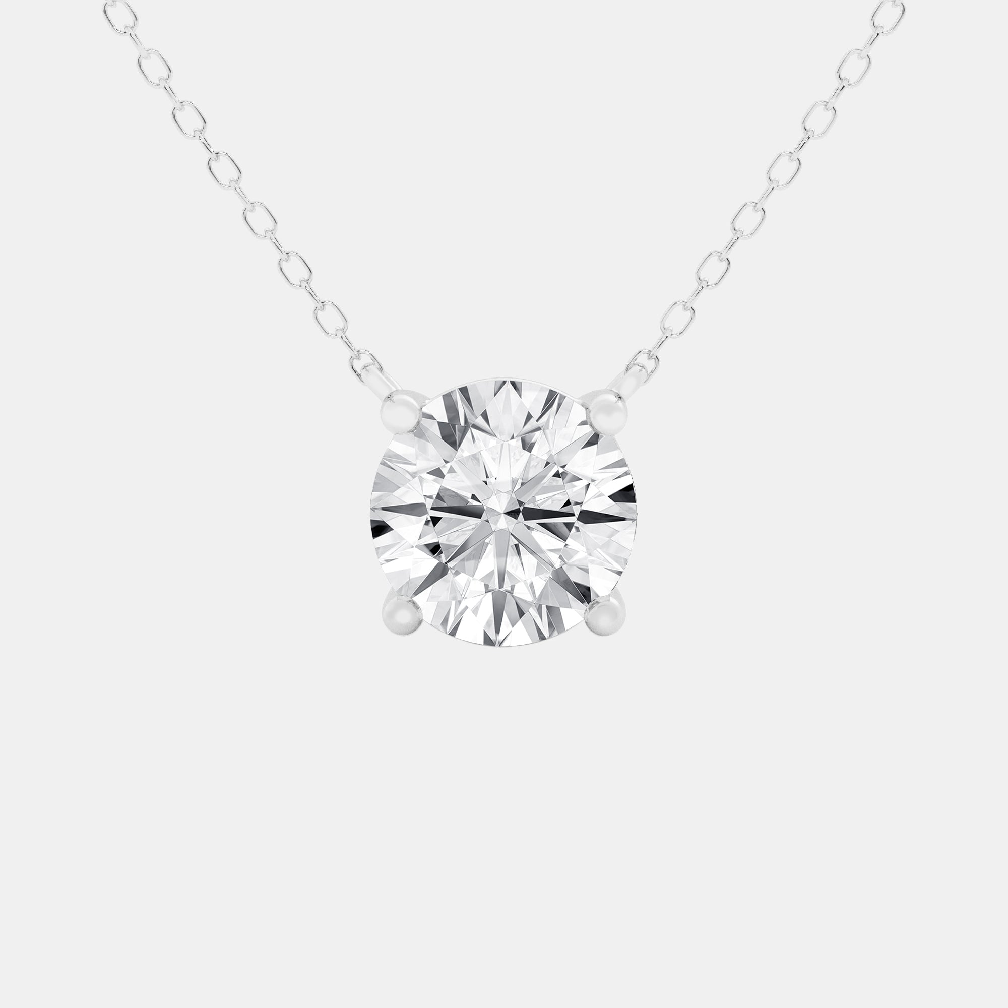 Round / 14K White Gold / D-F VS