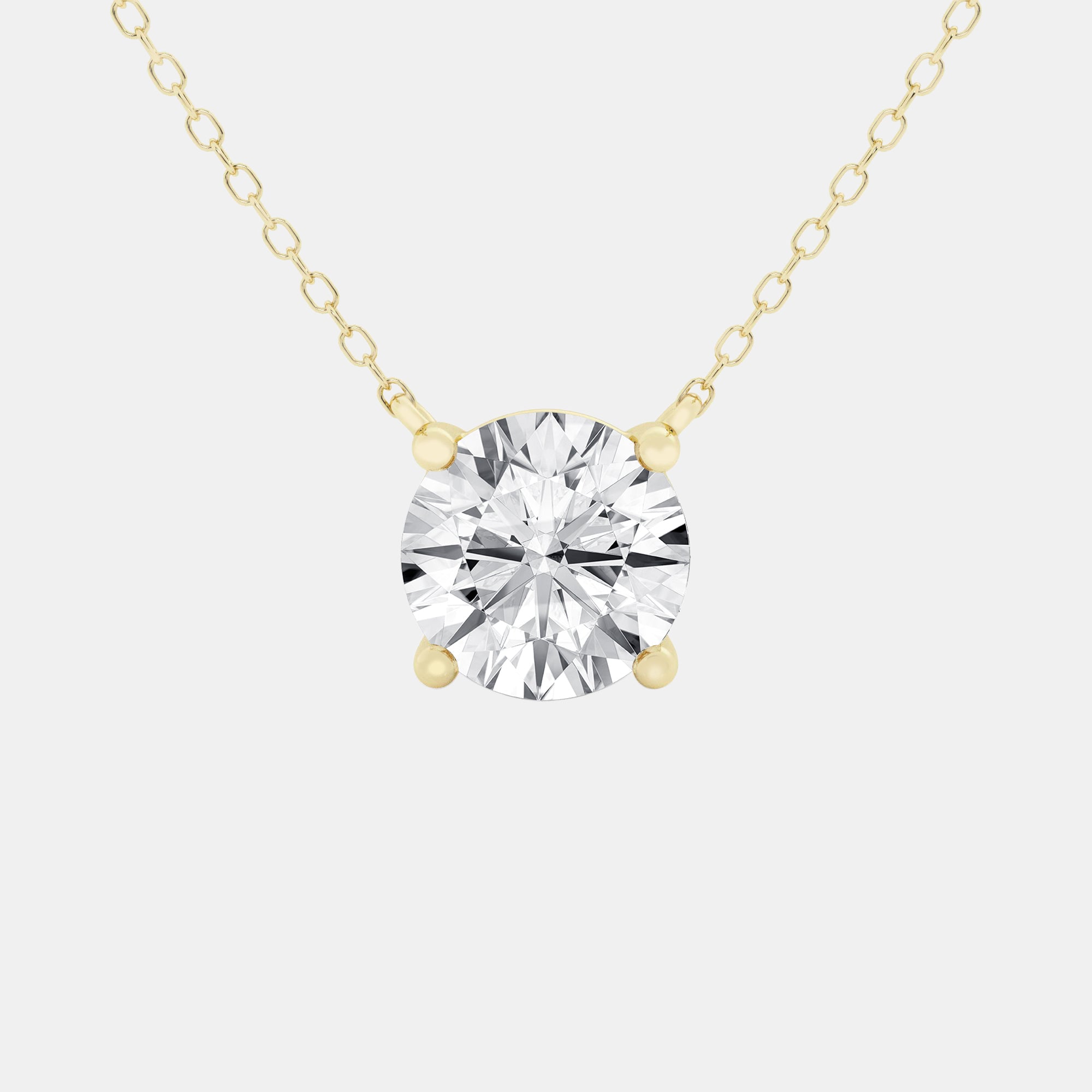 Round / 14K Yellow Gold / D-F VS