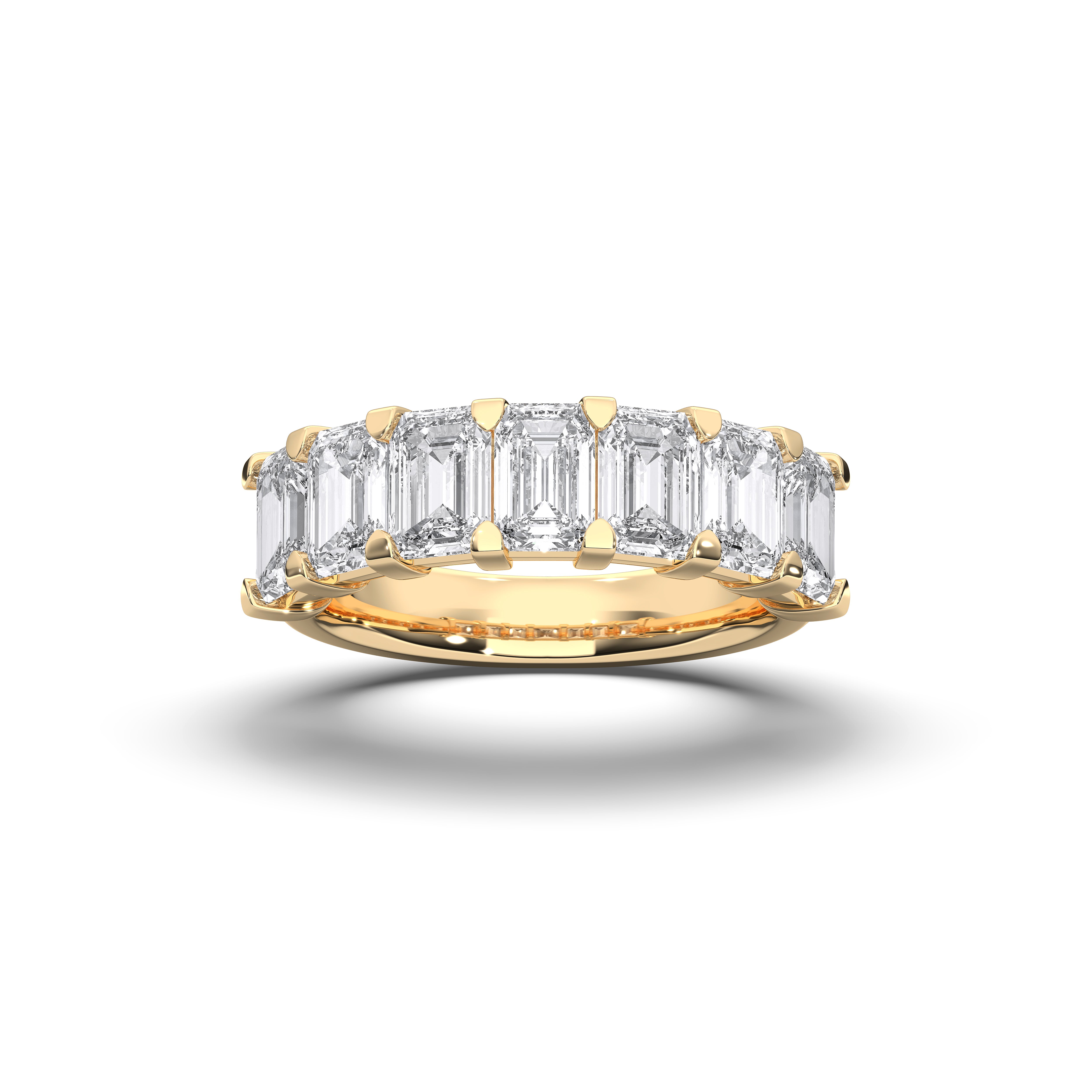 Emerald / 14K Yellow Gold / D-F VS