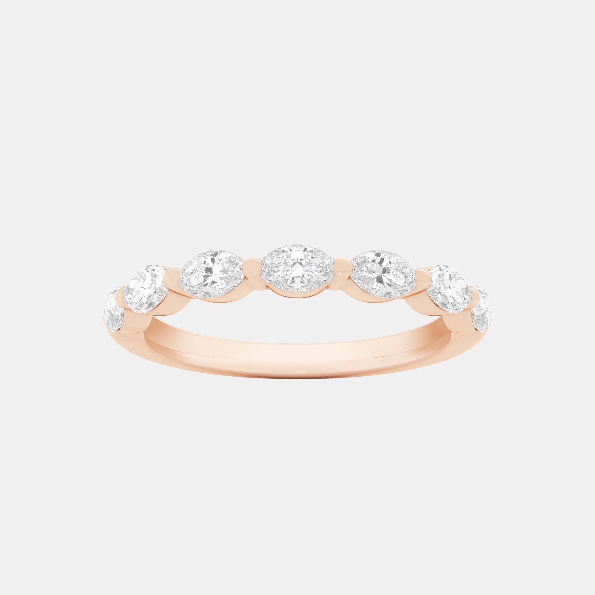 Marquise / 14K Rose Gold / D-F VS