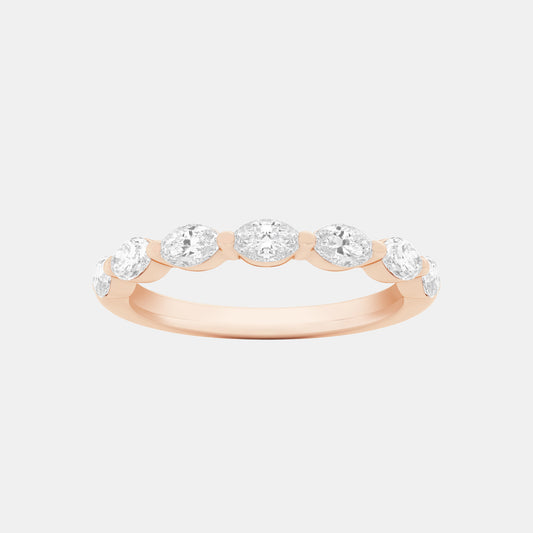 Marquise Lab Grown Diamond Stackable Ring - 0.20 CTTW - Marquise Diamond - 14K Rose Gold