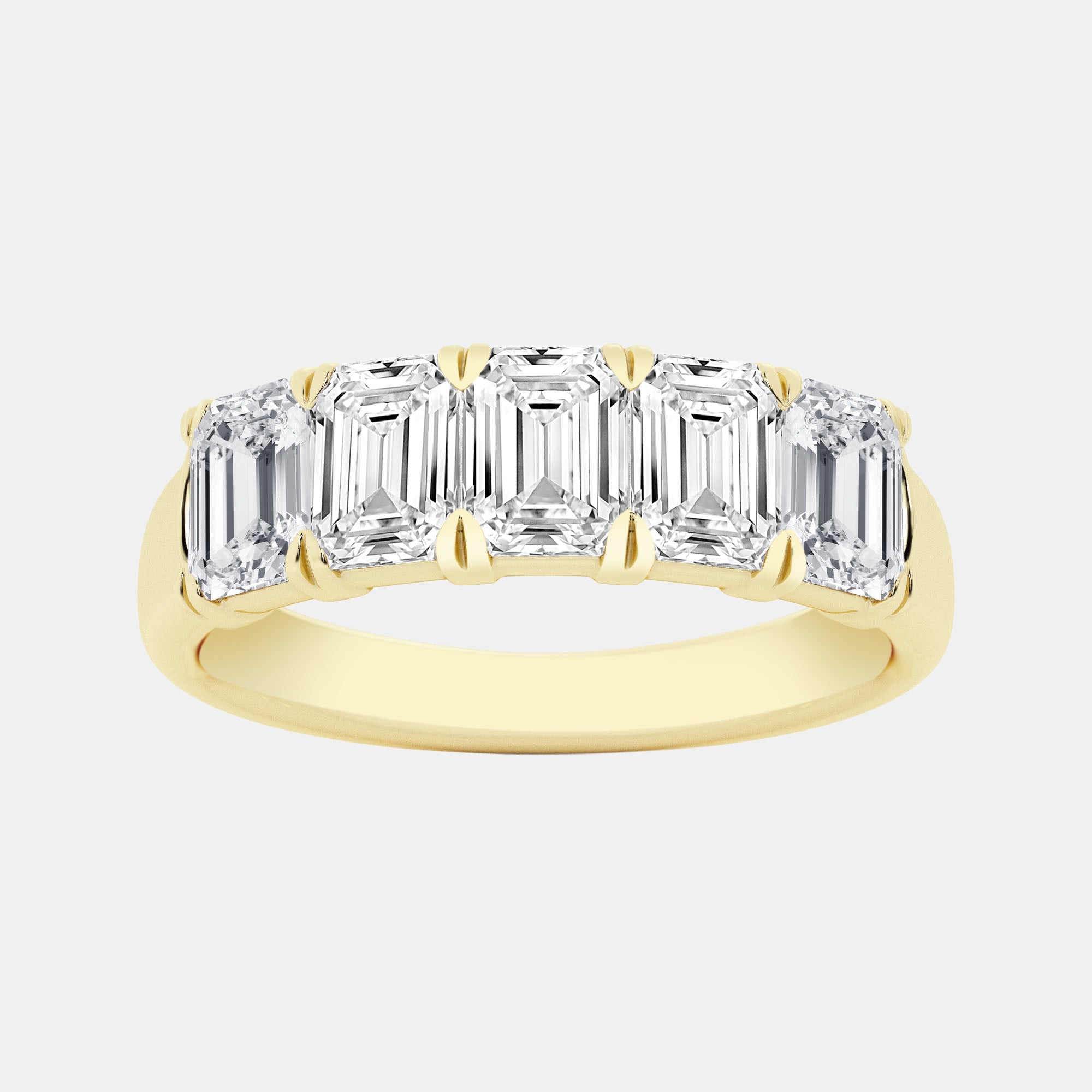 Emerald / 14K Yellow Gold / D-F VS