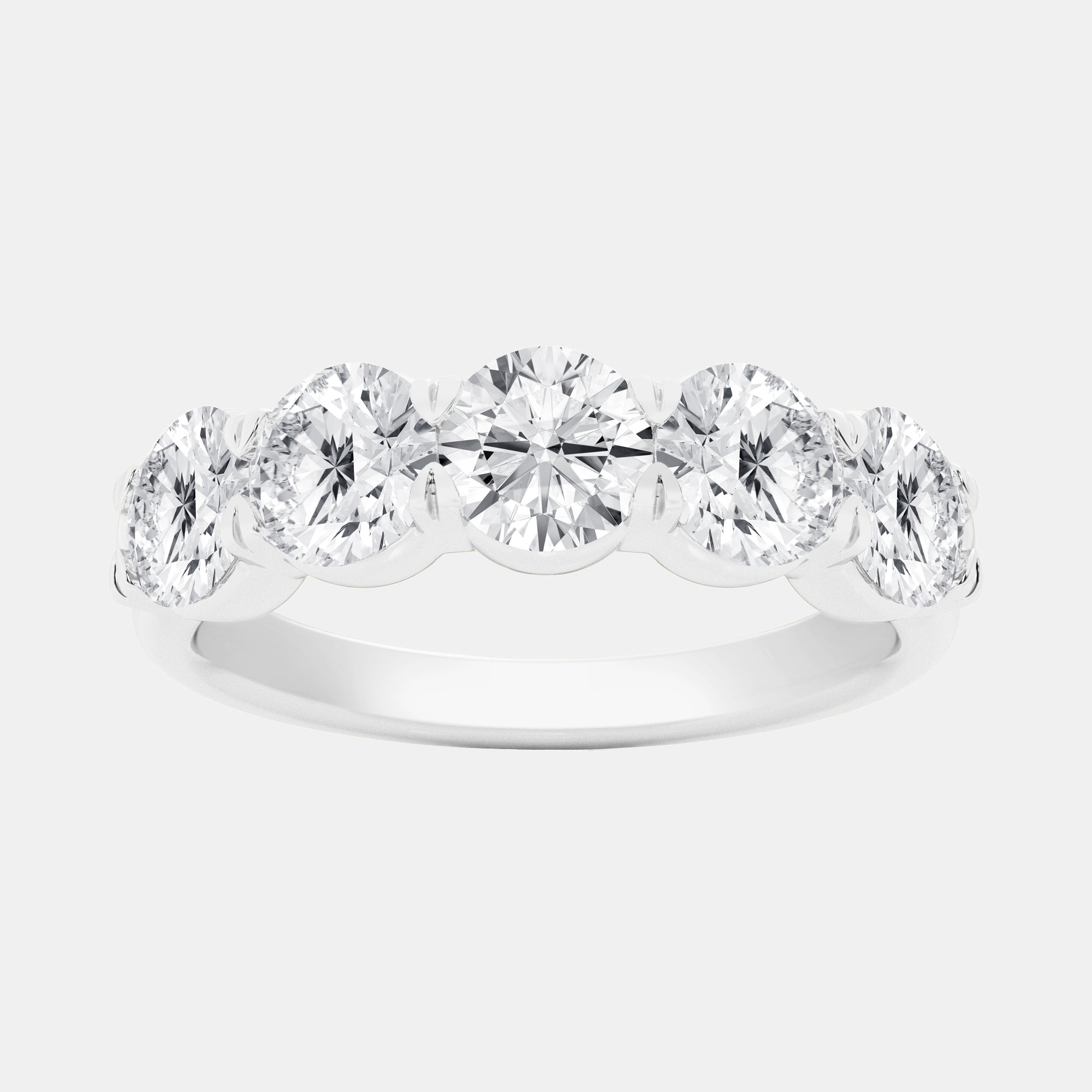 Round / 14K White Gold / D-F VS