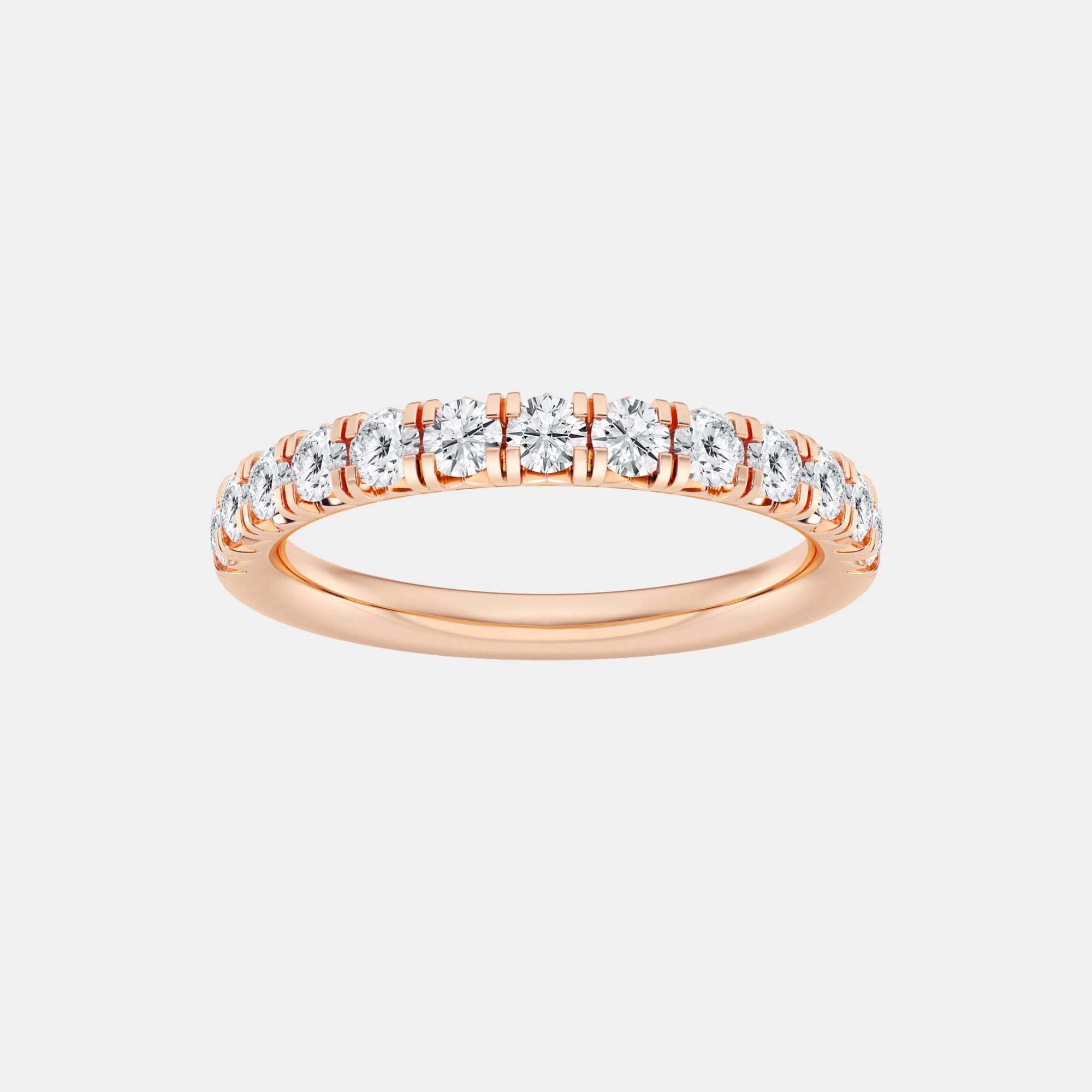 Round / 14K Rose Gold / D-F VS