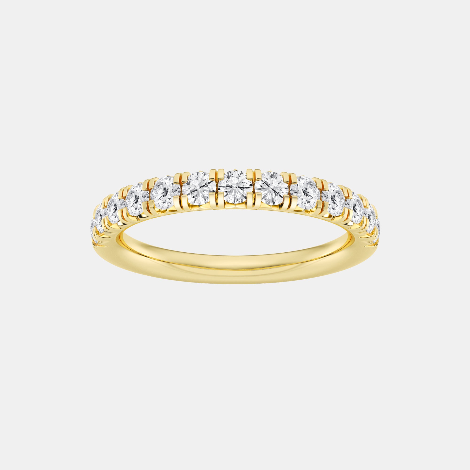 Round / 14K Yellow Gold / D-F VS