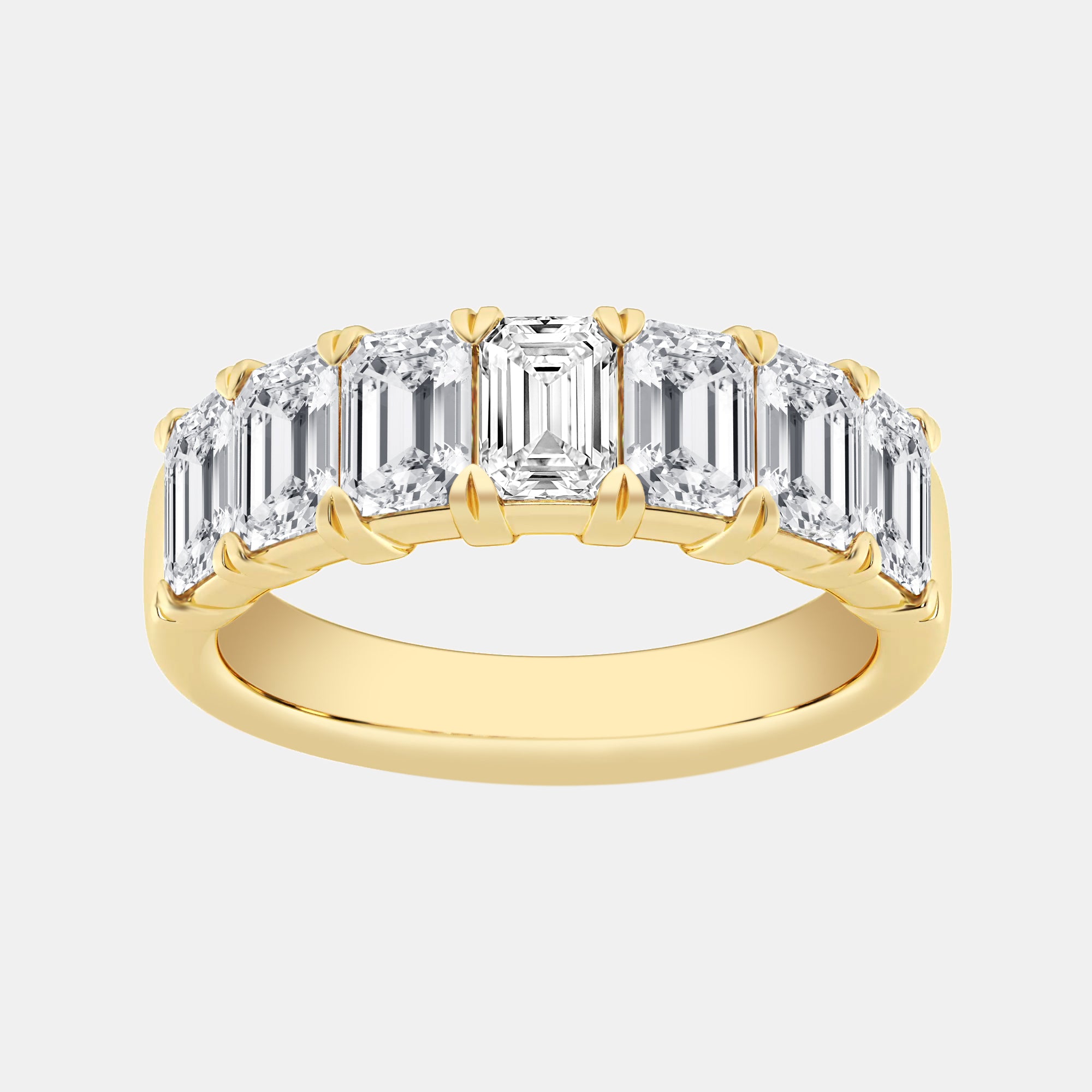 Emerald / 14K Yellow Gold / D-F VS