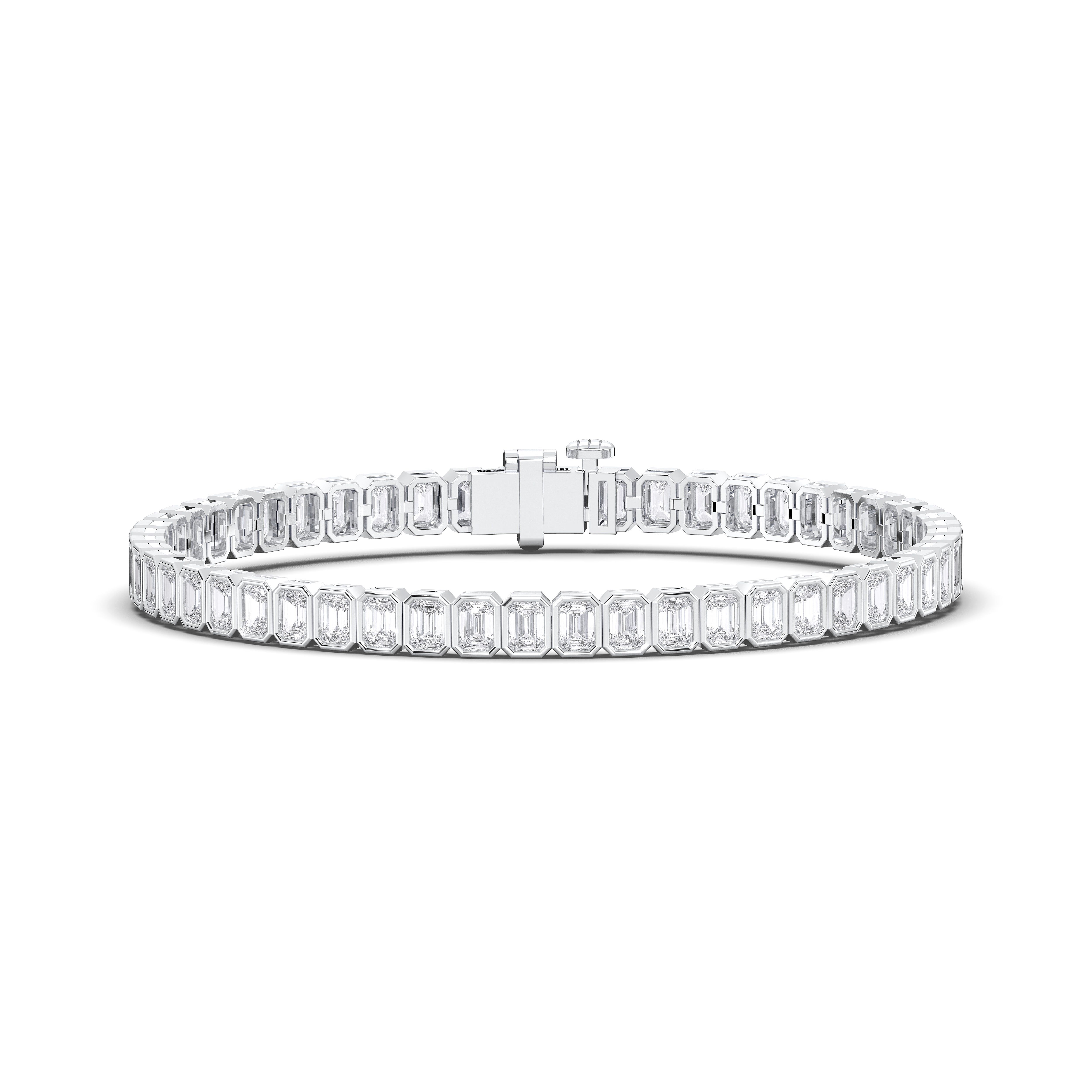 Emerald / 14K White Gold / D-F VS