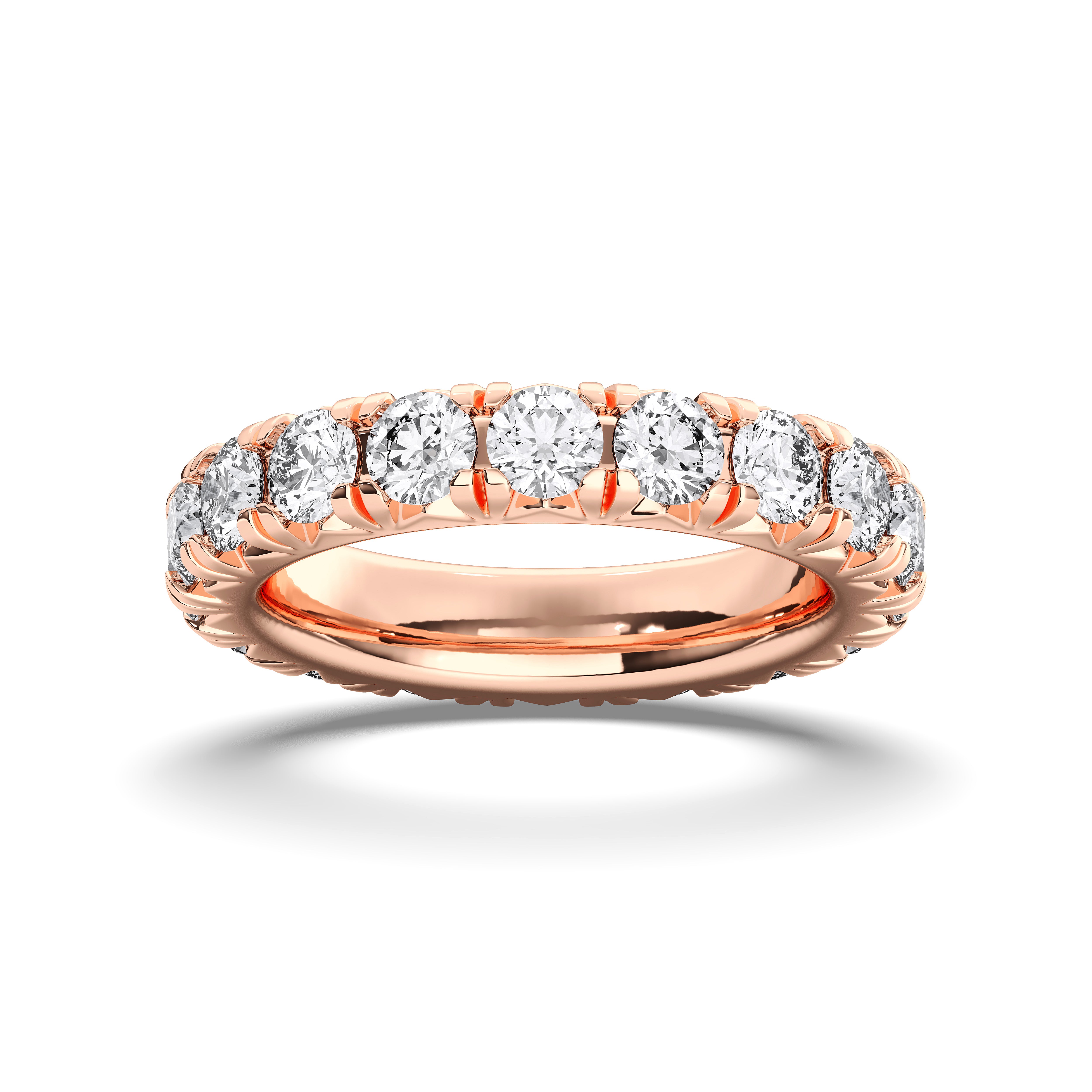 Round / 14K Rose Gold / D-F VS