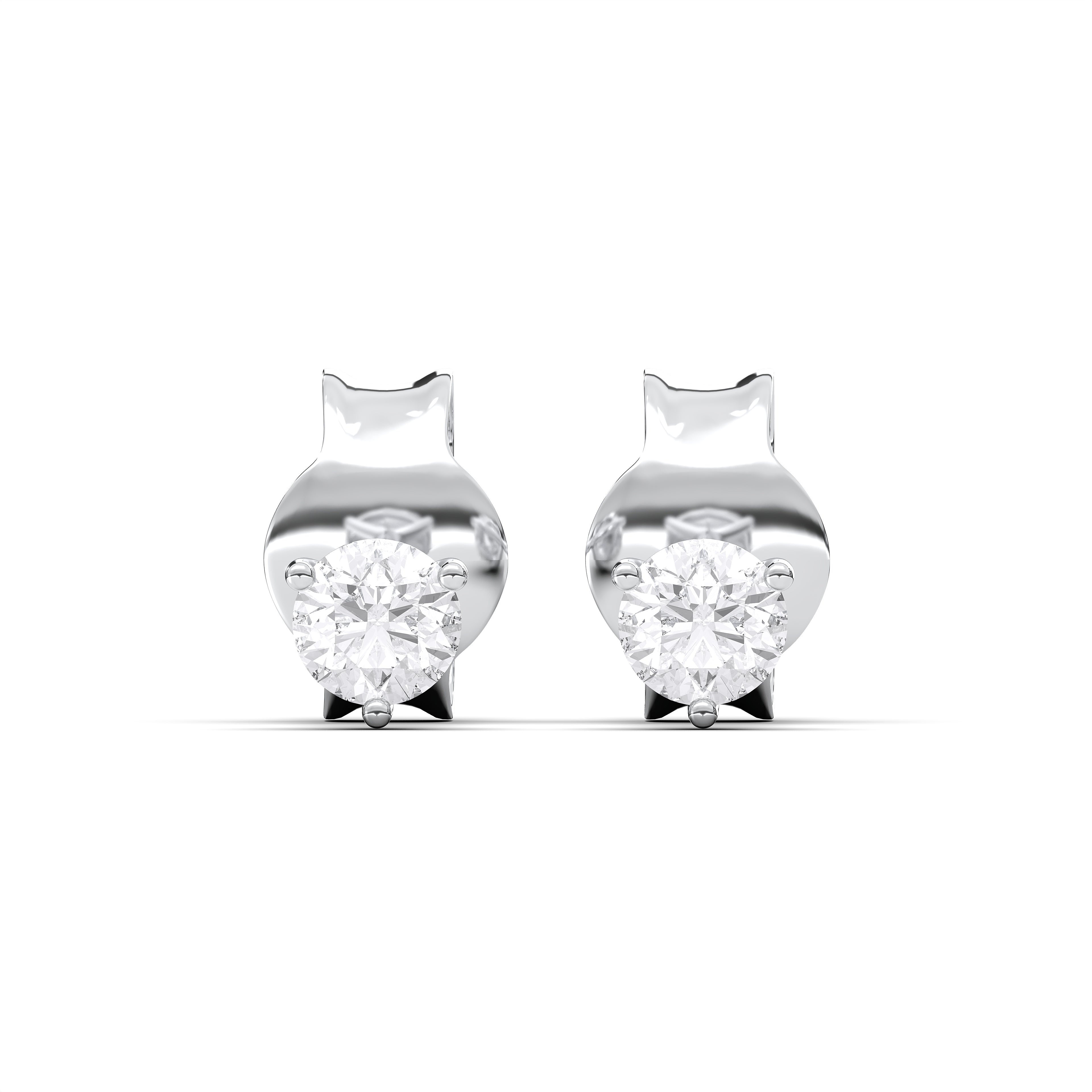 Round / 14K White Gold / D-F VS