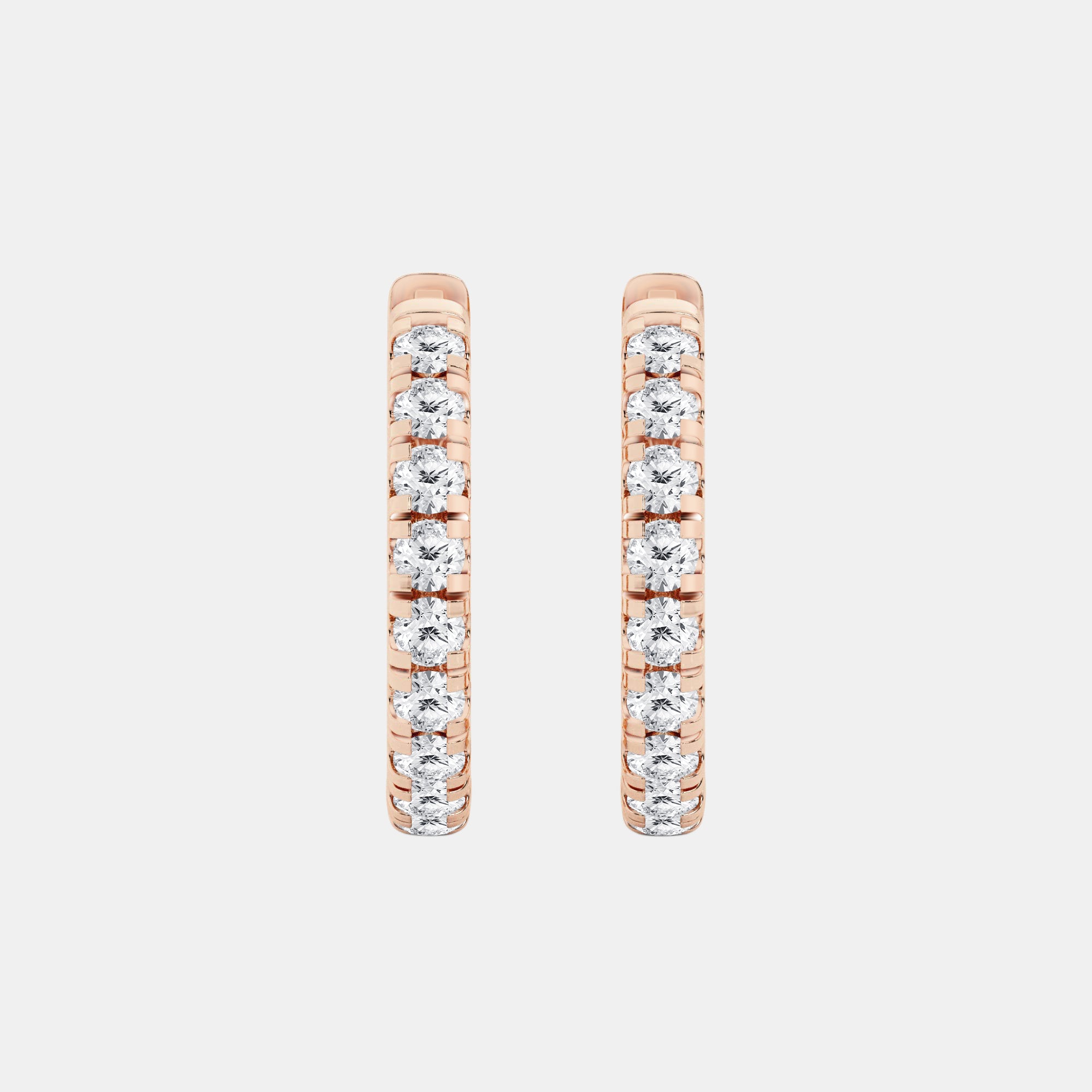 Round / 14K Rose Gold / D-F VS