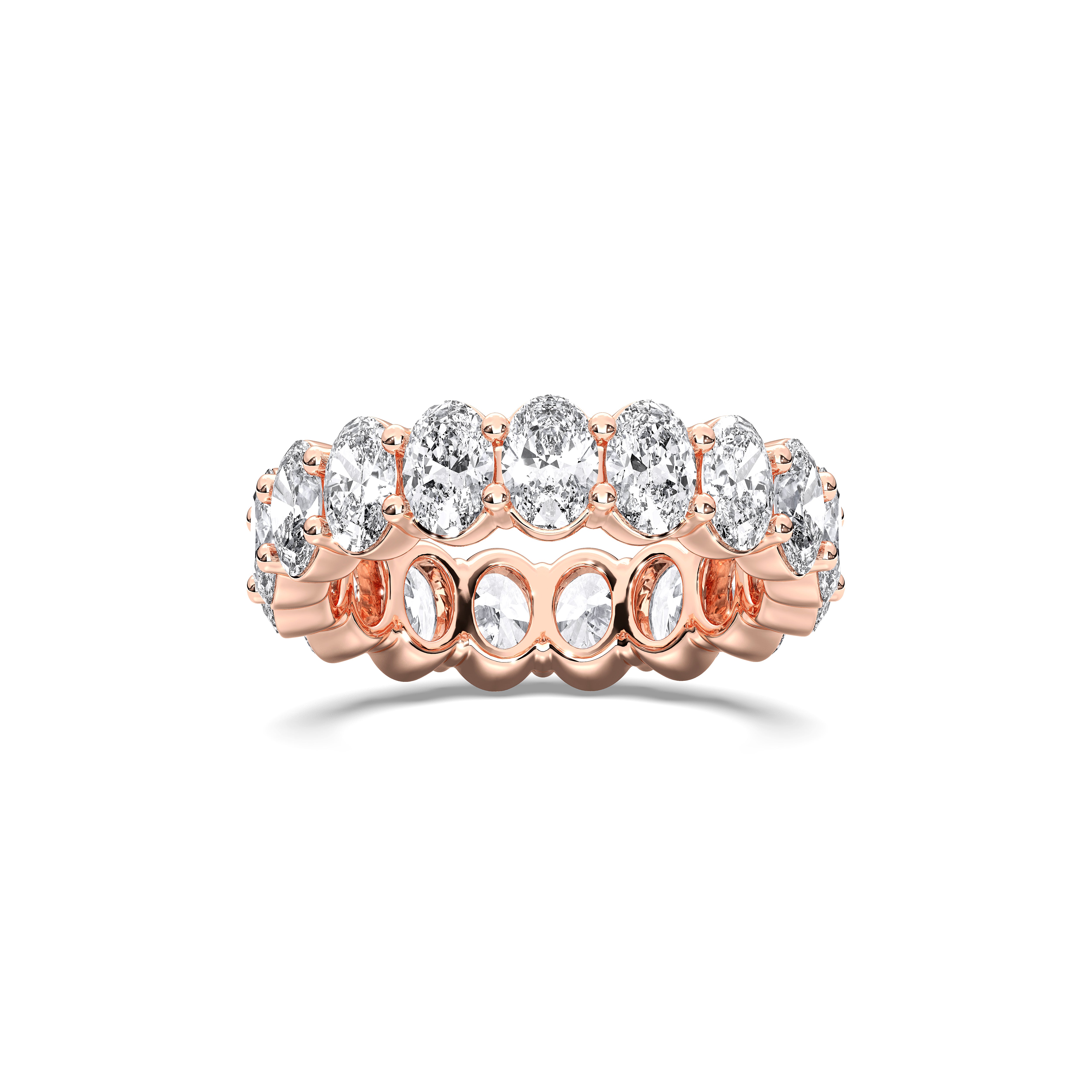 Oval / 14K Rose Gold / D-F VS