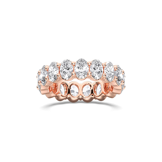 Eternity Band - 3.20 CTTW - Oval Diamond - 14K Rose Gold