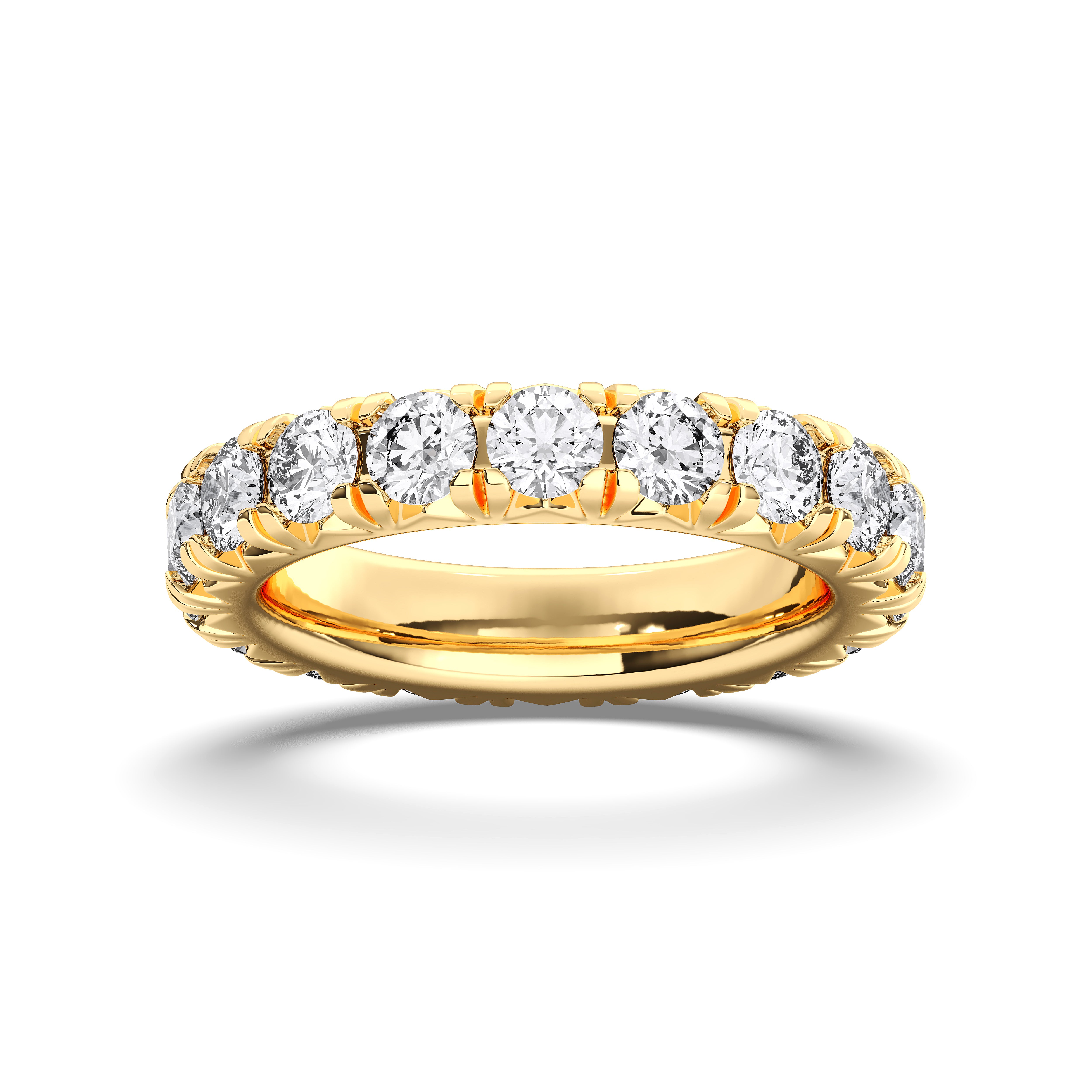 Round / 14K Yellow Gold / D-F VS