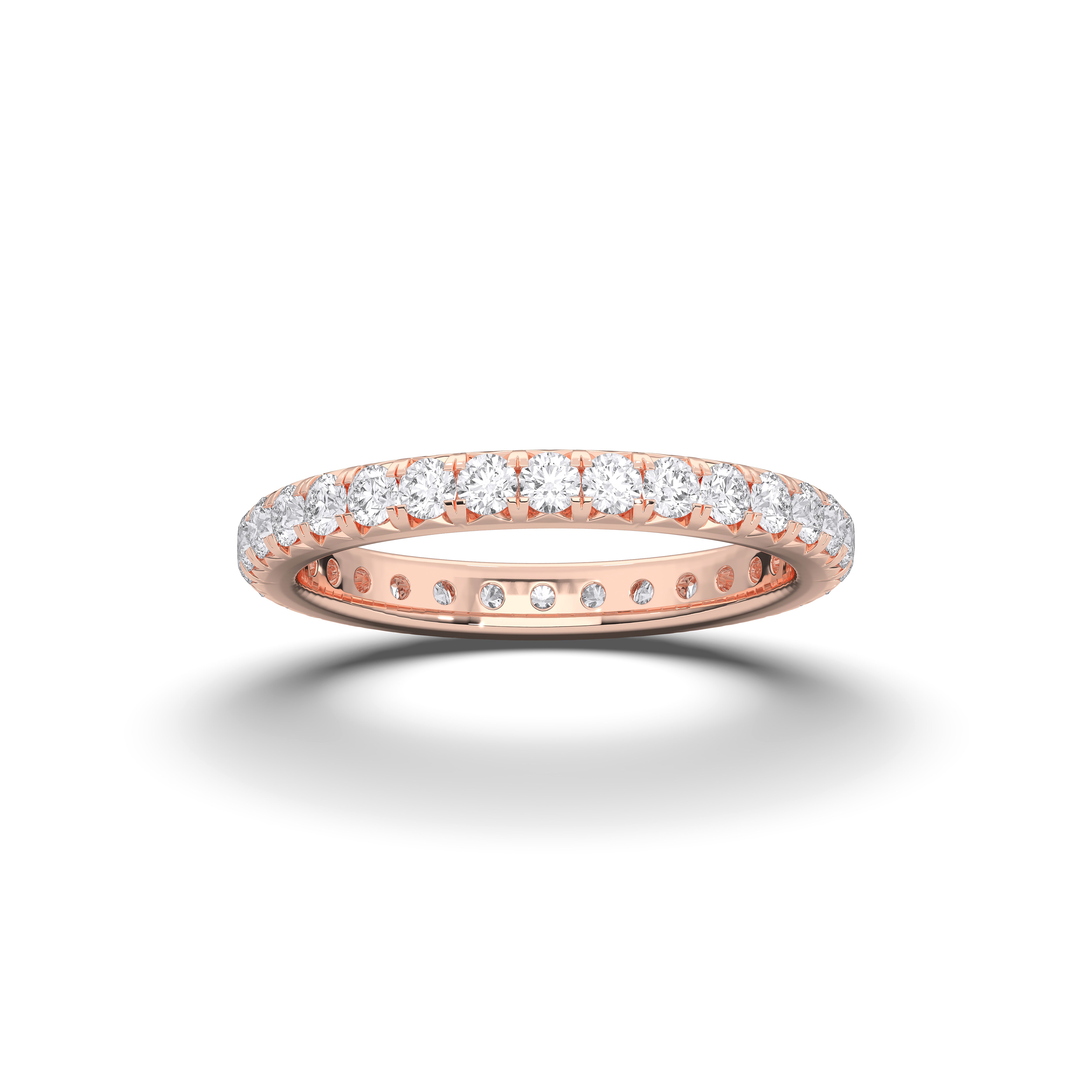 Round / 14K Rose Gold / D-F VS