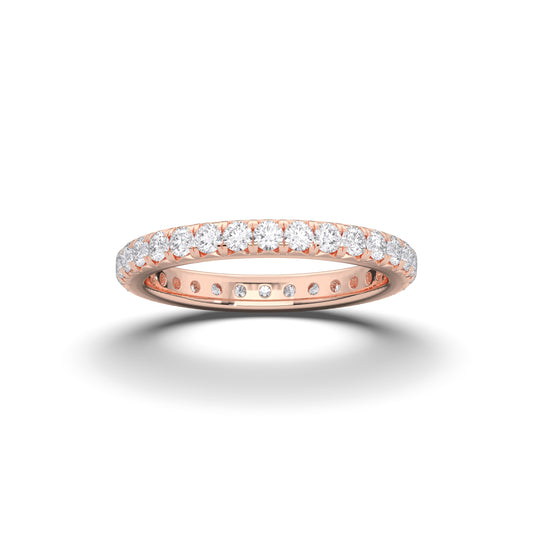 Eternity Band - 10.00 CTTW - Round Diamond - 14K Rose Gold