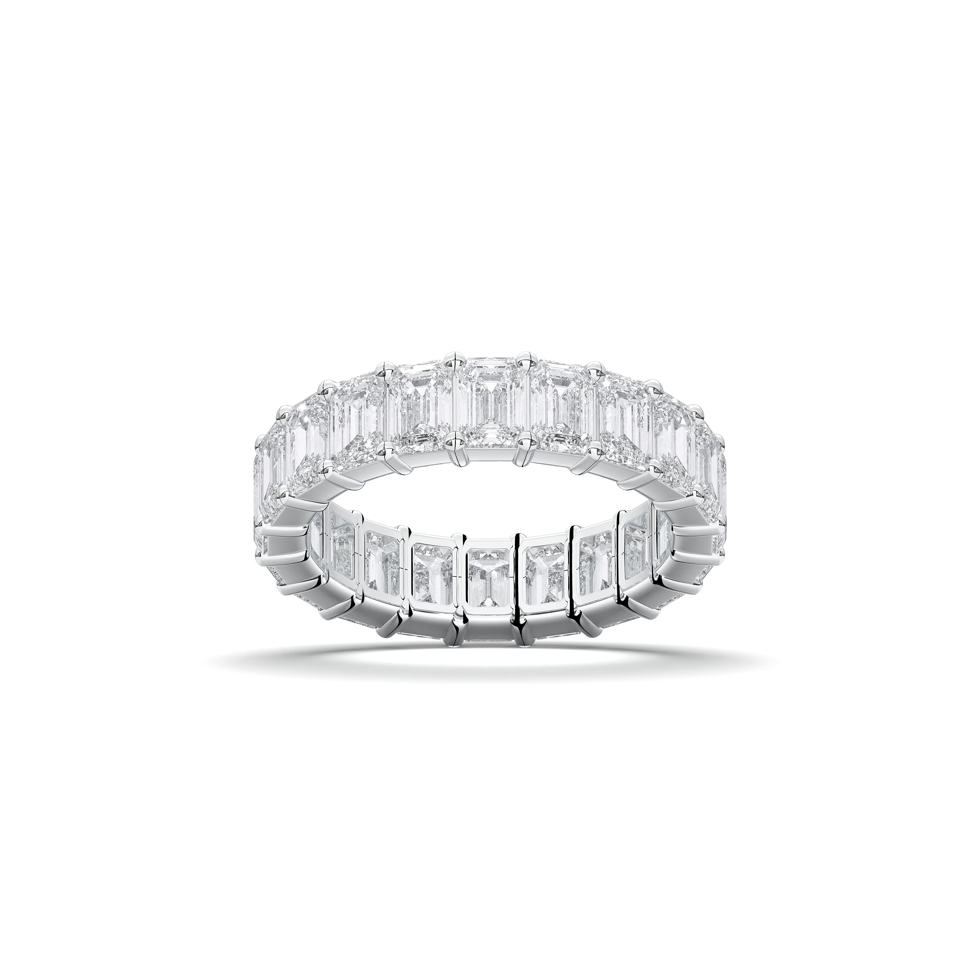 Emerald / 14K White Gold / D-F VS