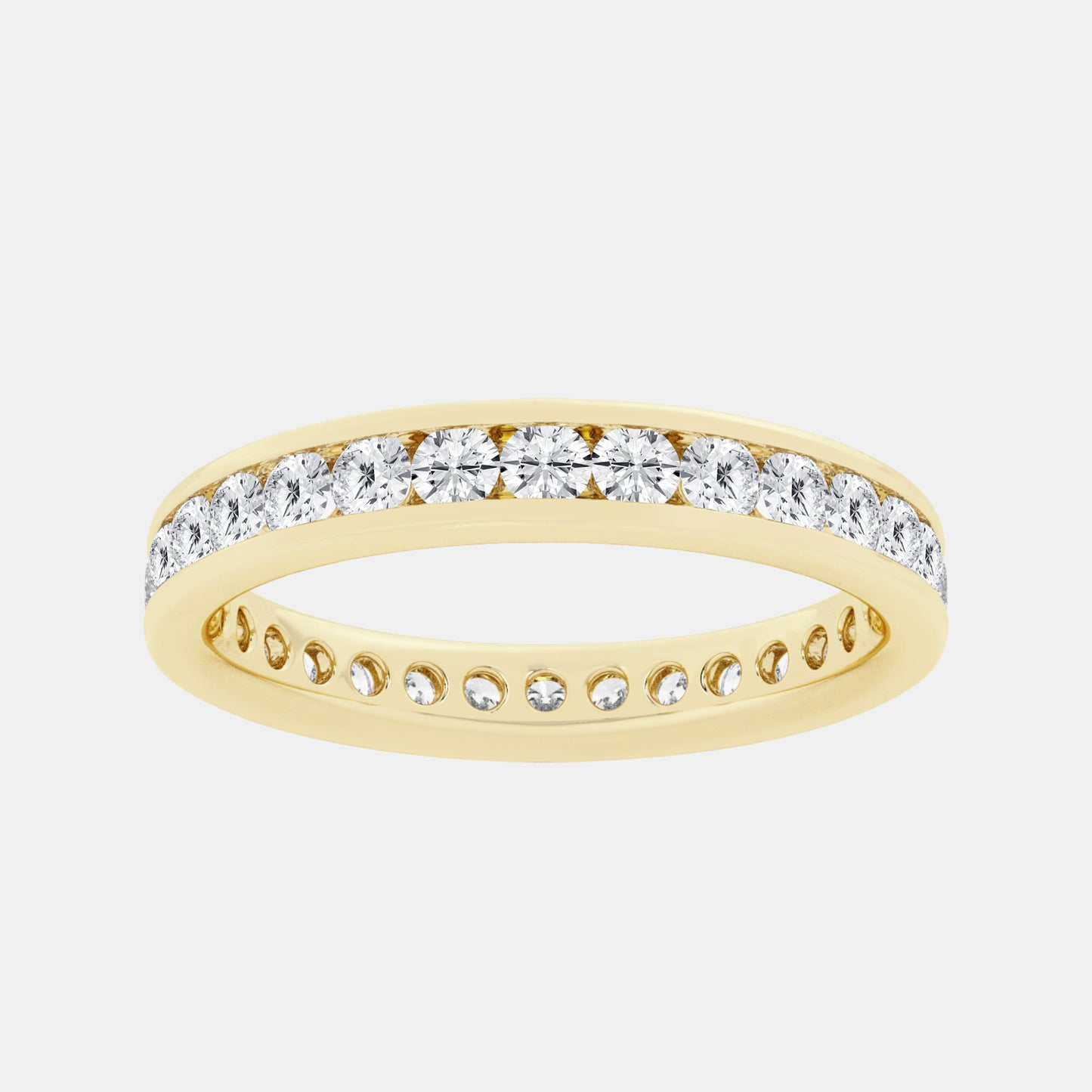 Channel Set Eternity Band - 1.20 CTTW - Round Diamond - 14K White Gold
