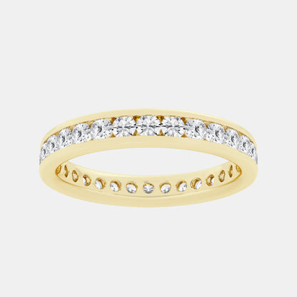 Channel Set Eternity Band - 1.20 CTTW - Round Diamond - 14K White Gold